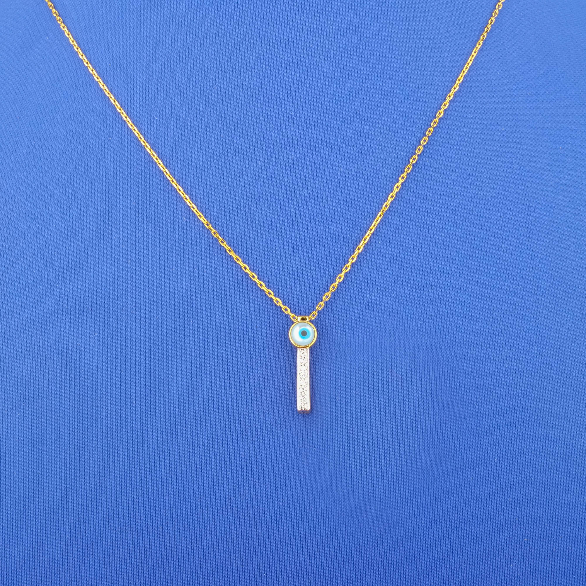 18K Yellow Gold Diamond 'Evil Eye' Pendant (chain not included)