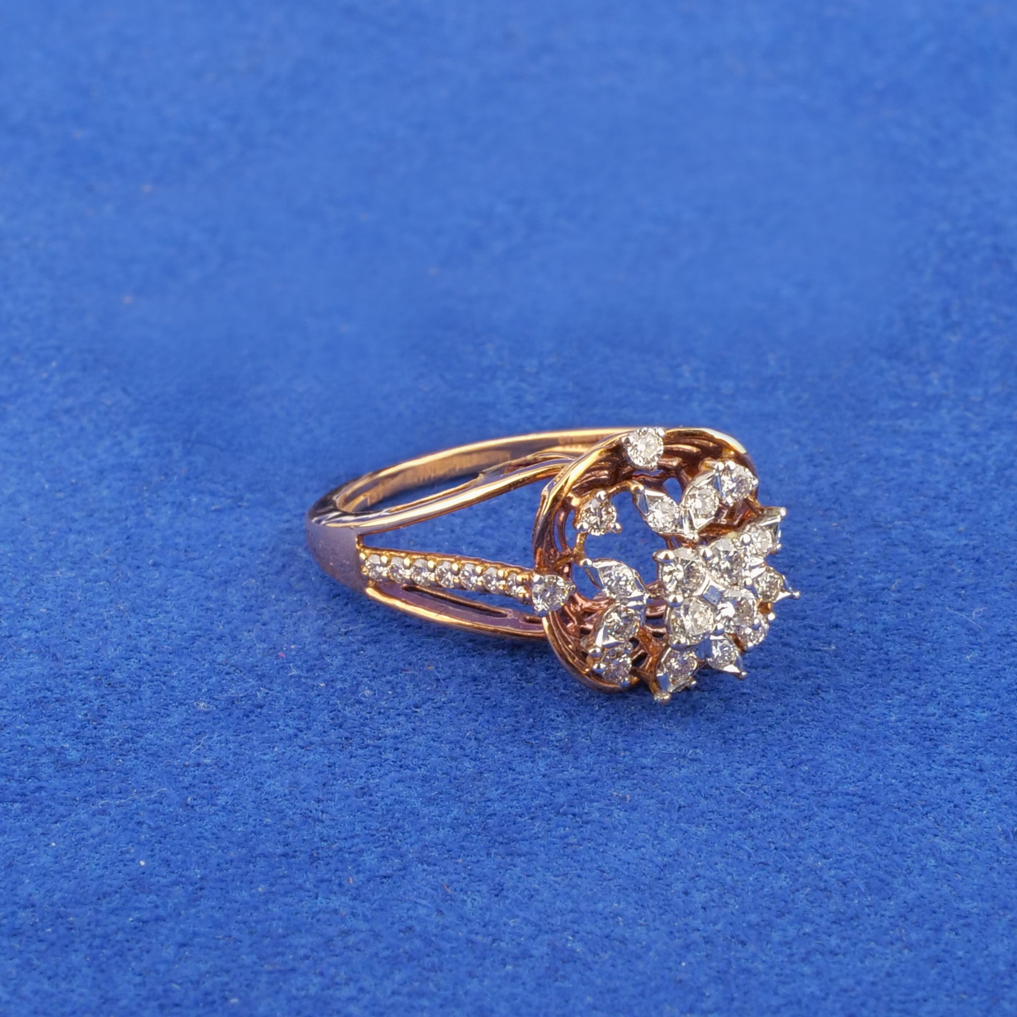 18K Rose Gold Diamond Ring
