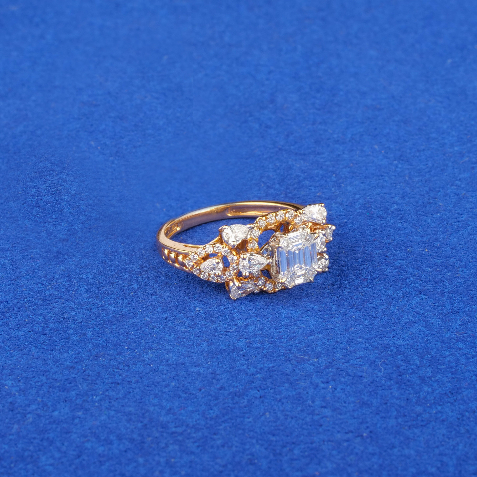 18K Rose Gold Diamond Ring