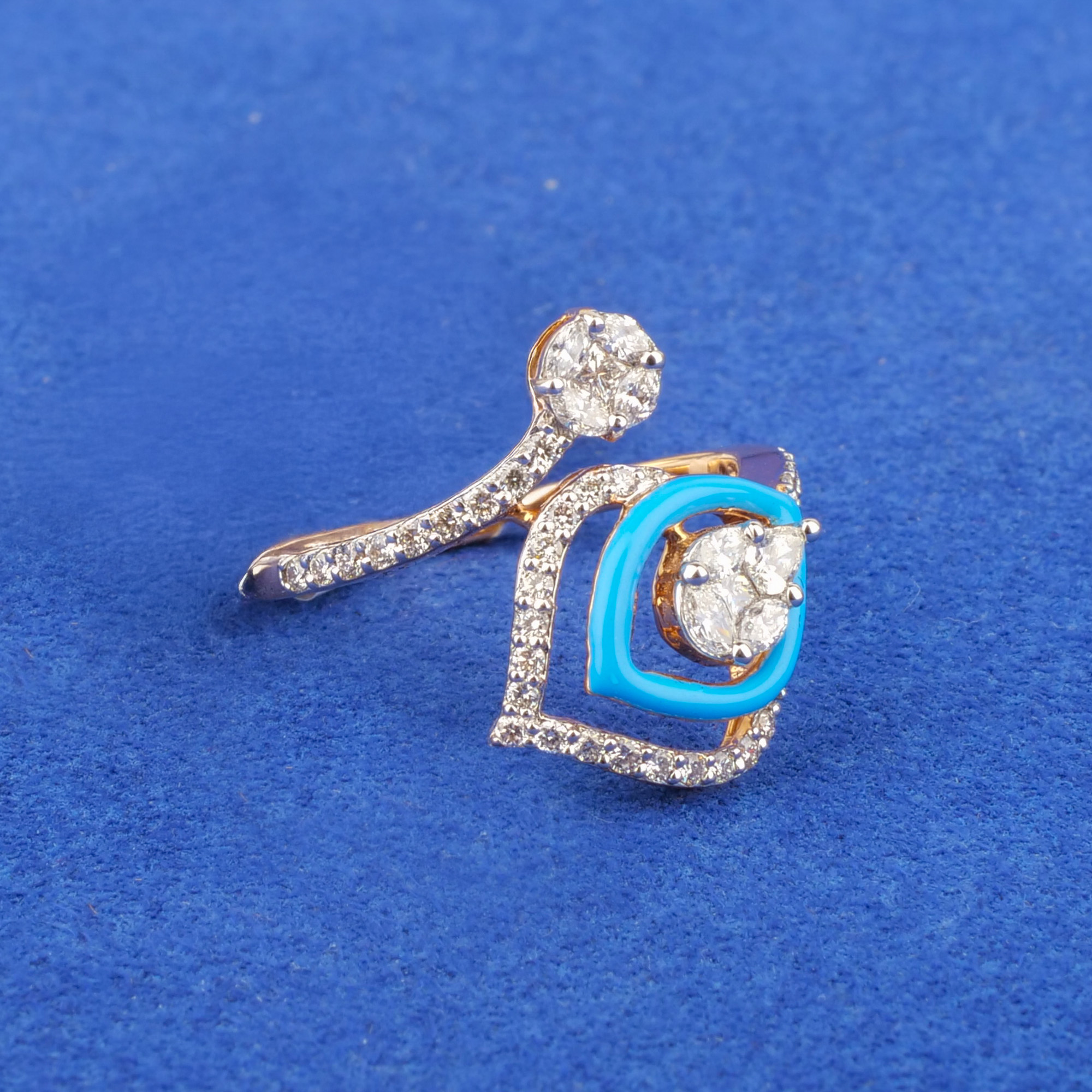 18K Rose Gold Diamond Ring