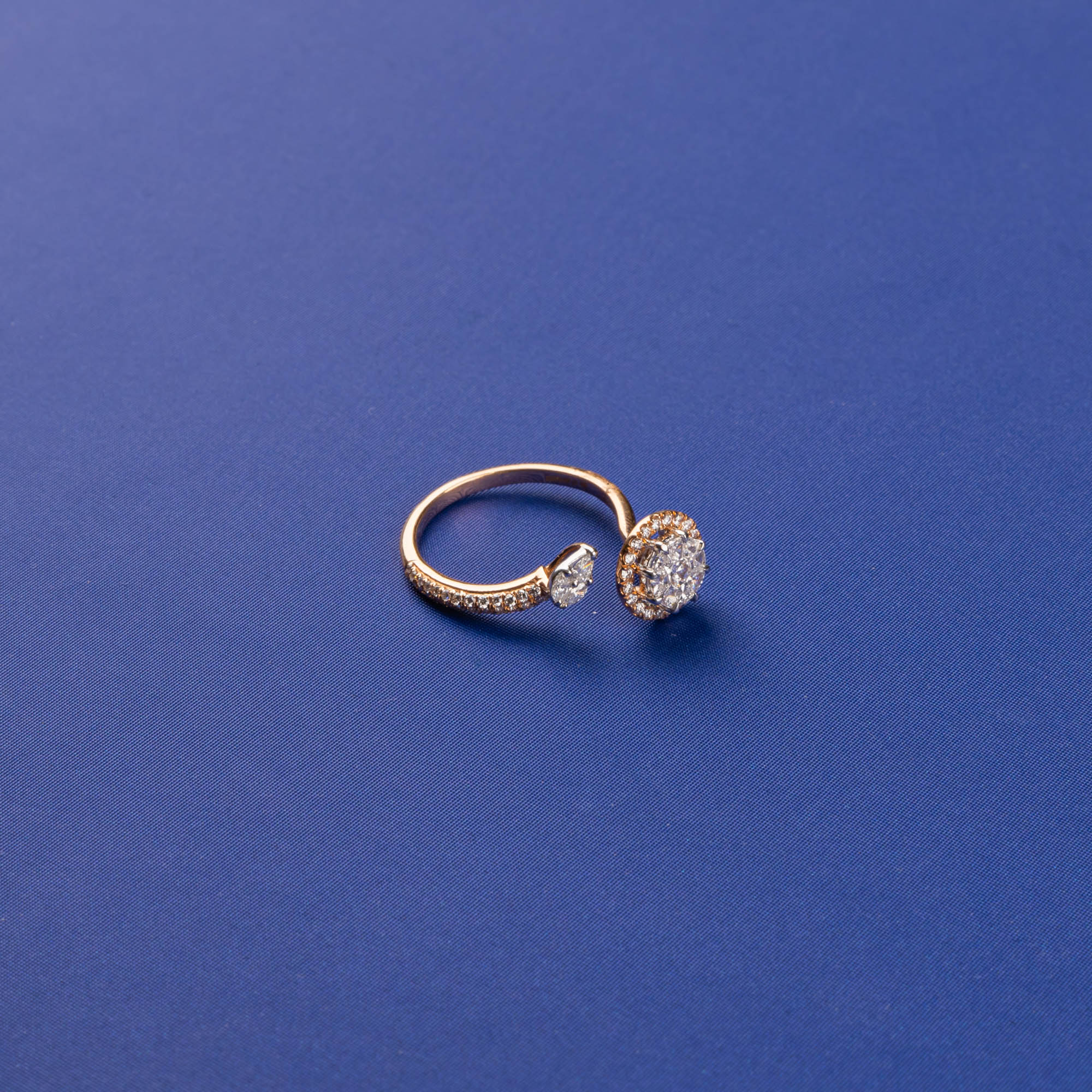 Delicate Splendor: Handmade 18K Rose Gold Diamond Ring