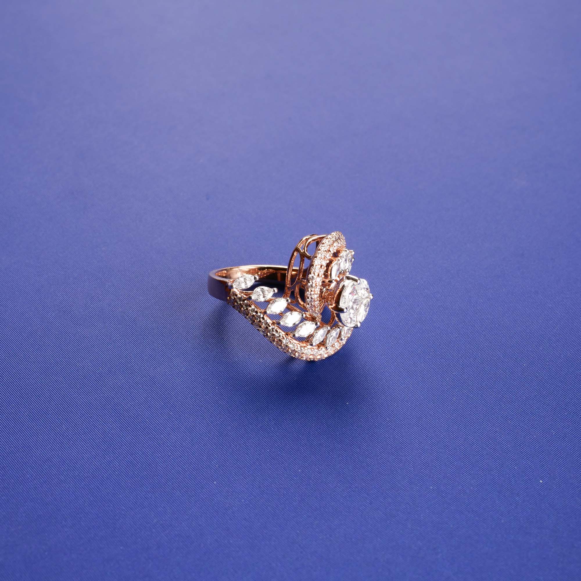 18K Rose Gold Diamond Ring