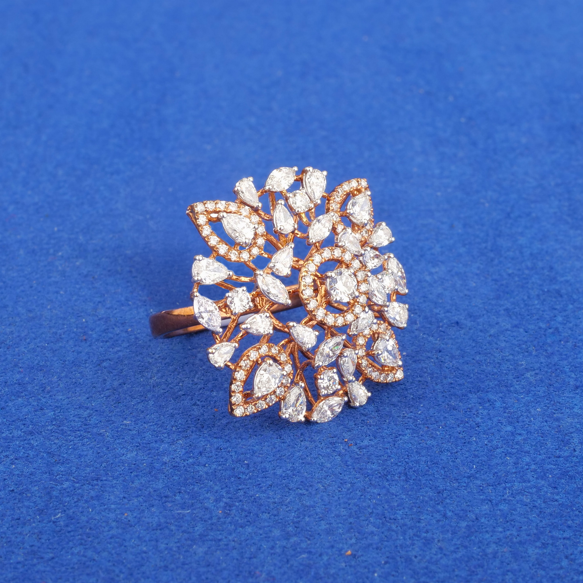 18K Rose Gold Diamond Ring