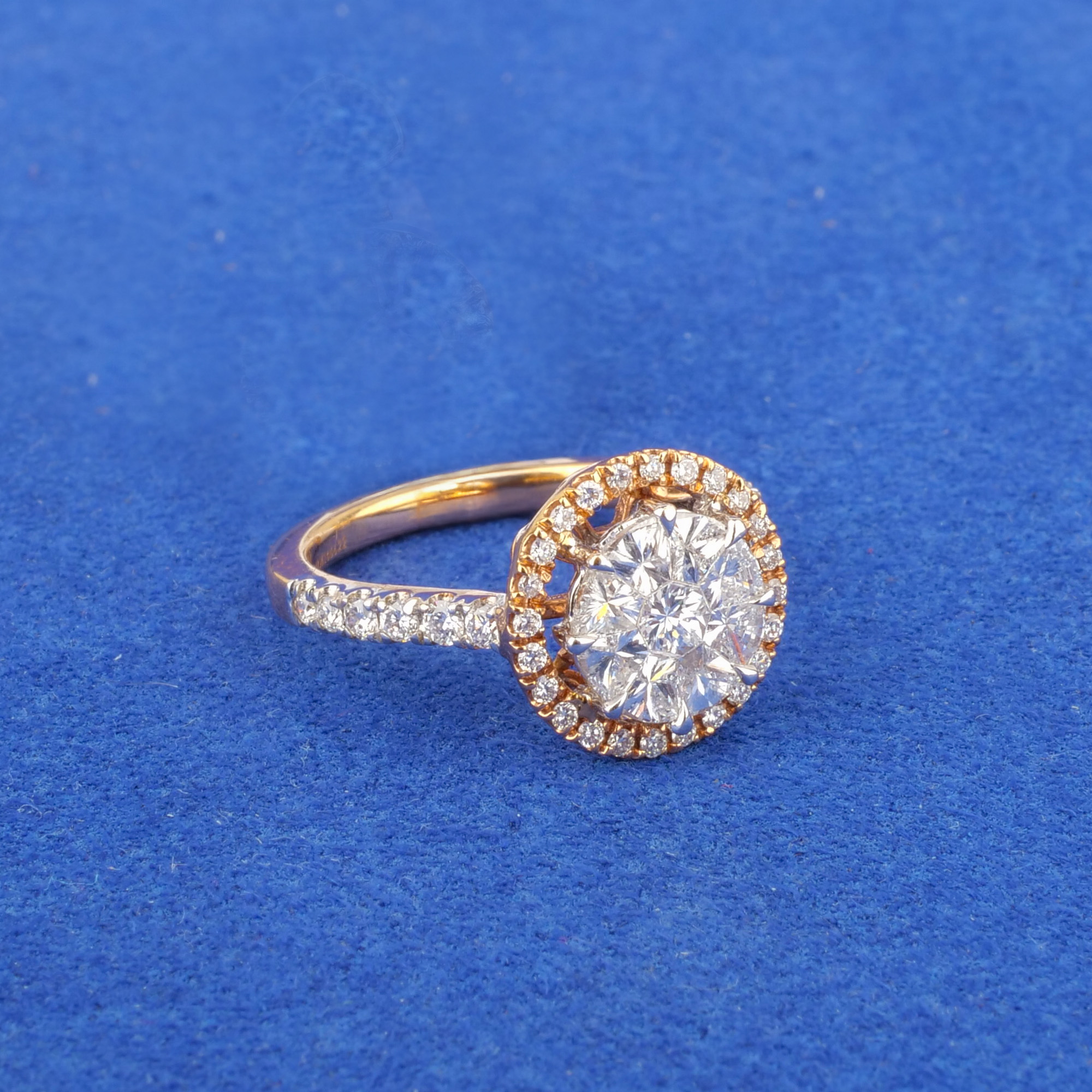 18K Rose Gold/White Gold Diamond Ring
