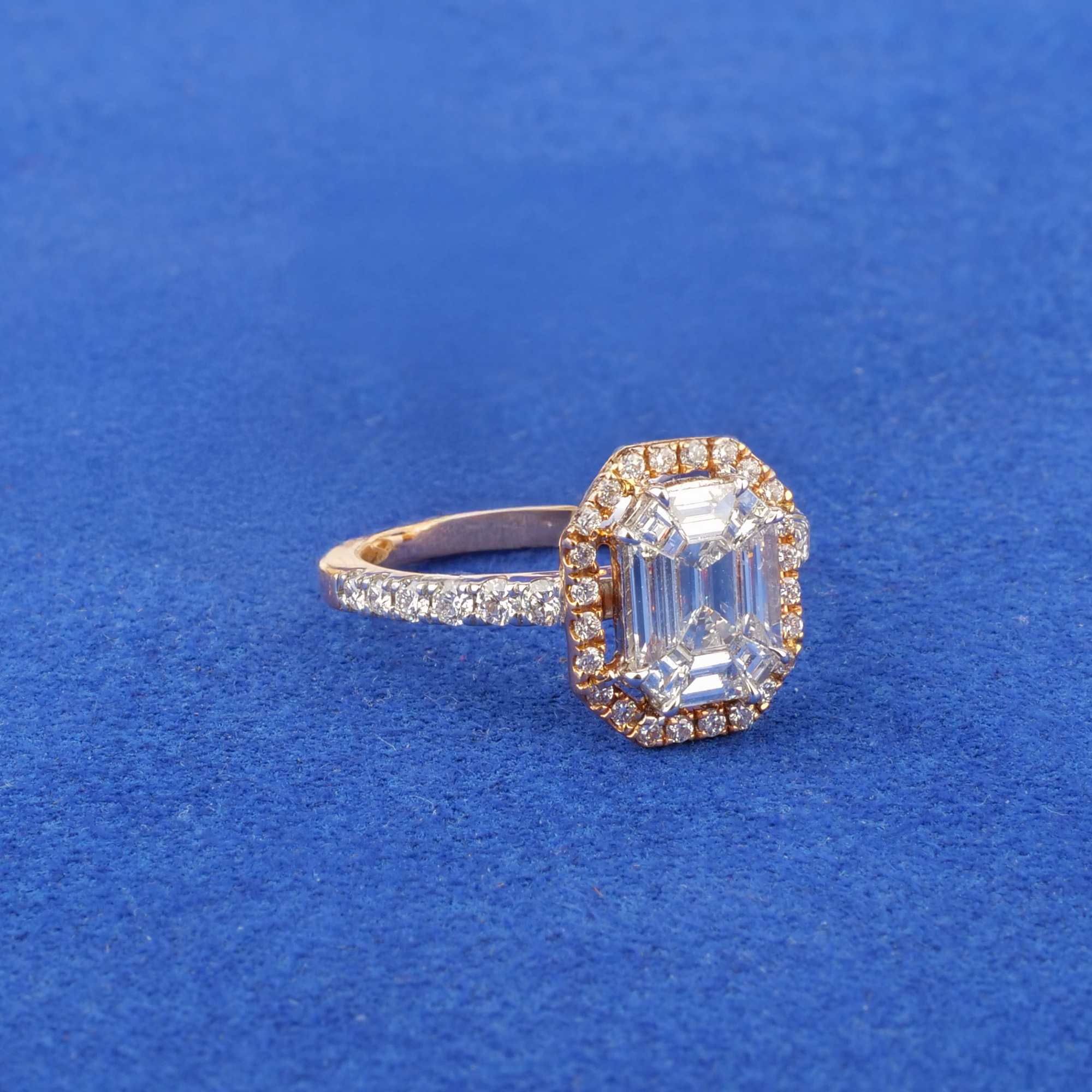 18K Rose Gold / White Gold Diamond Ring