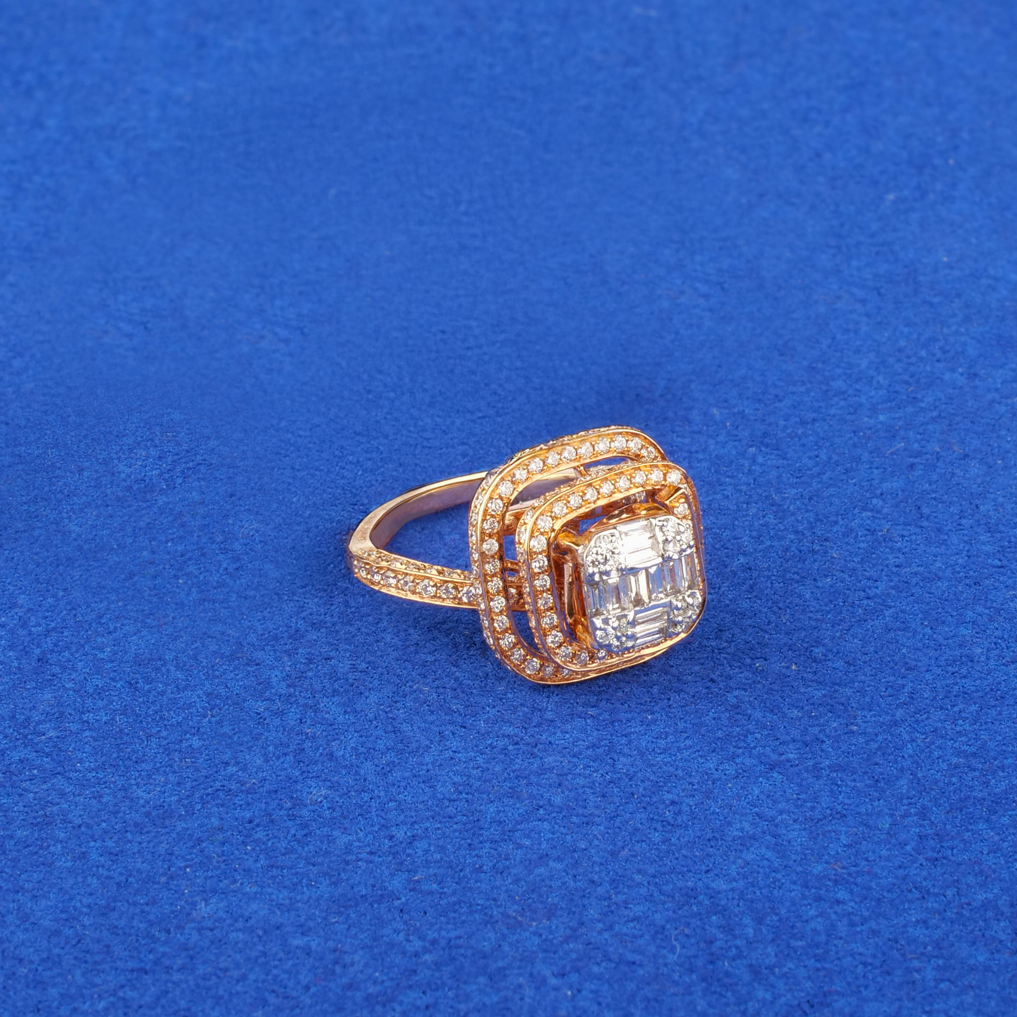 18K Rose Gold/White Gold Diamond Ring