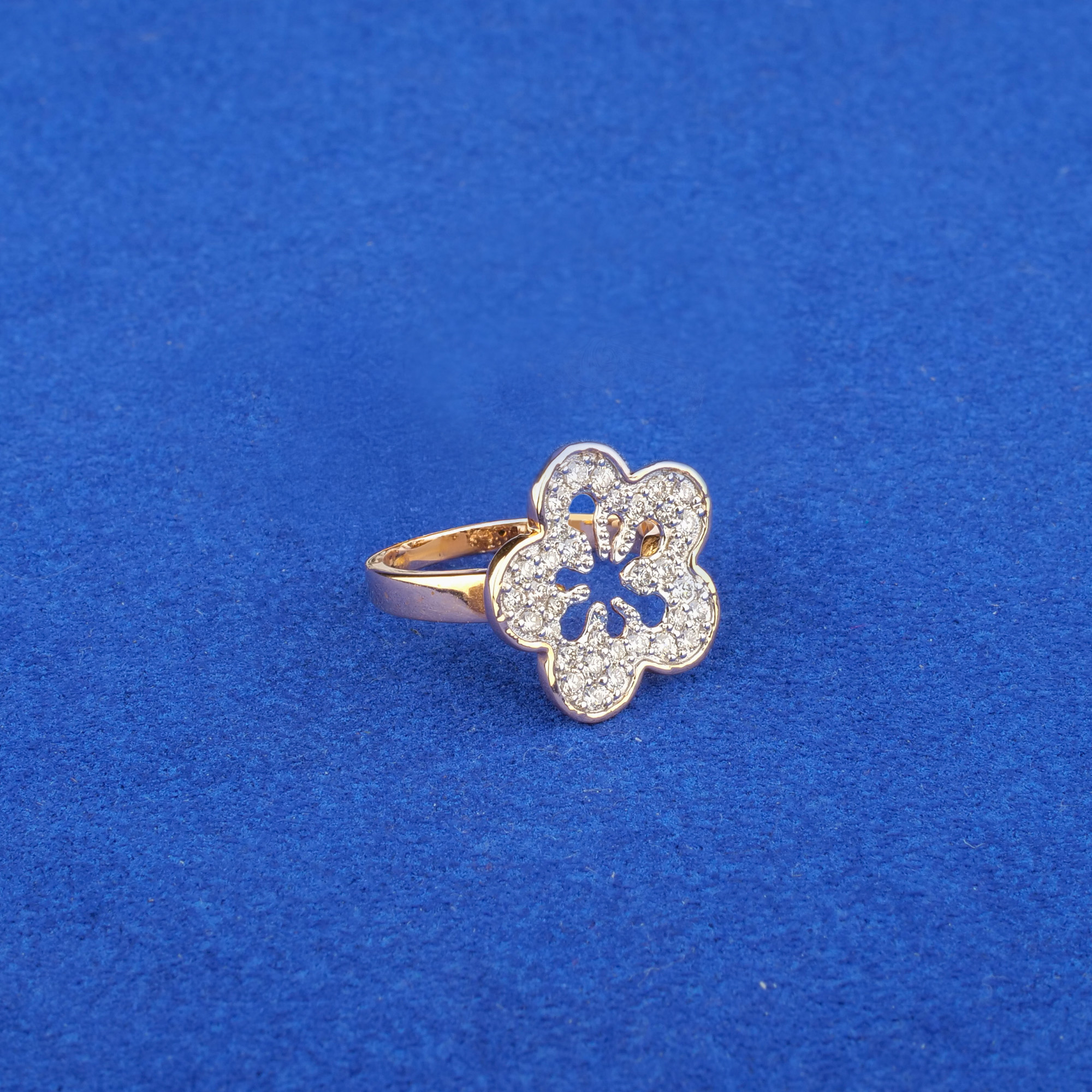18K Rose Gold/White Gold Diamond Ring