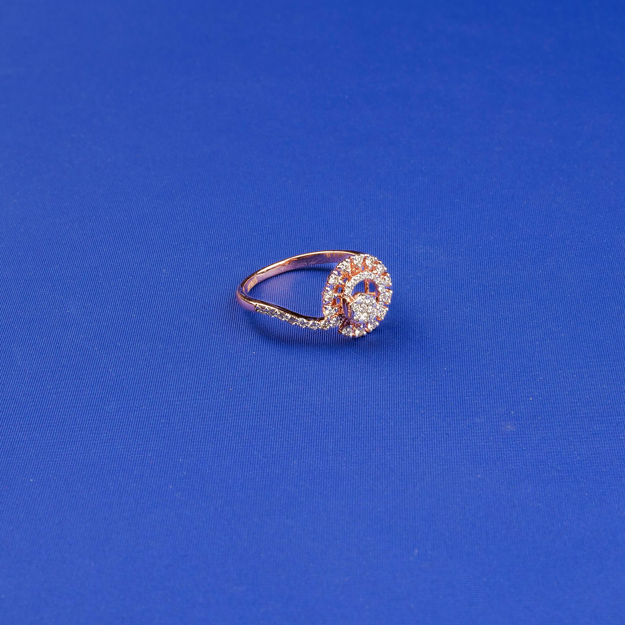 18K RG Diamond Ring