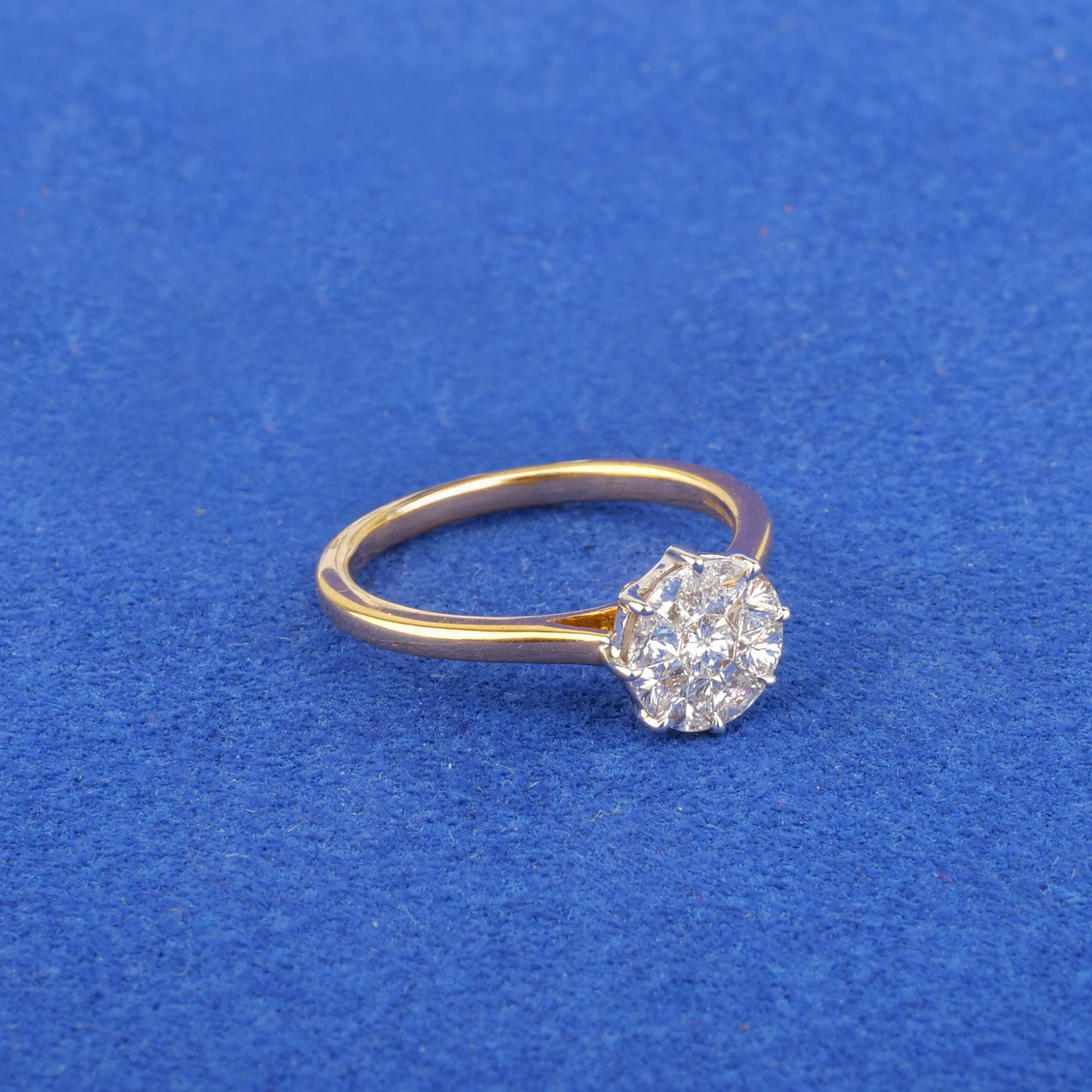 18K White Gold &Yellow Gold Diamond Ring