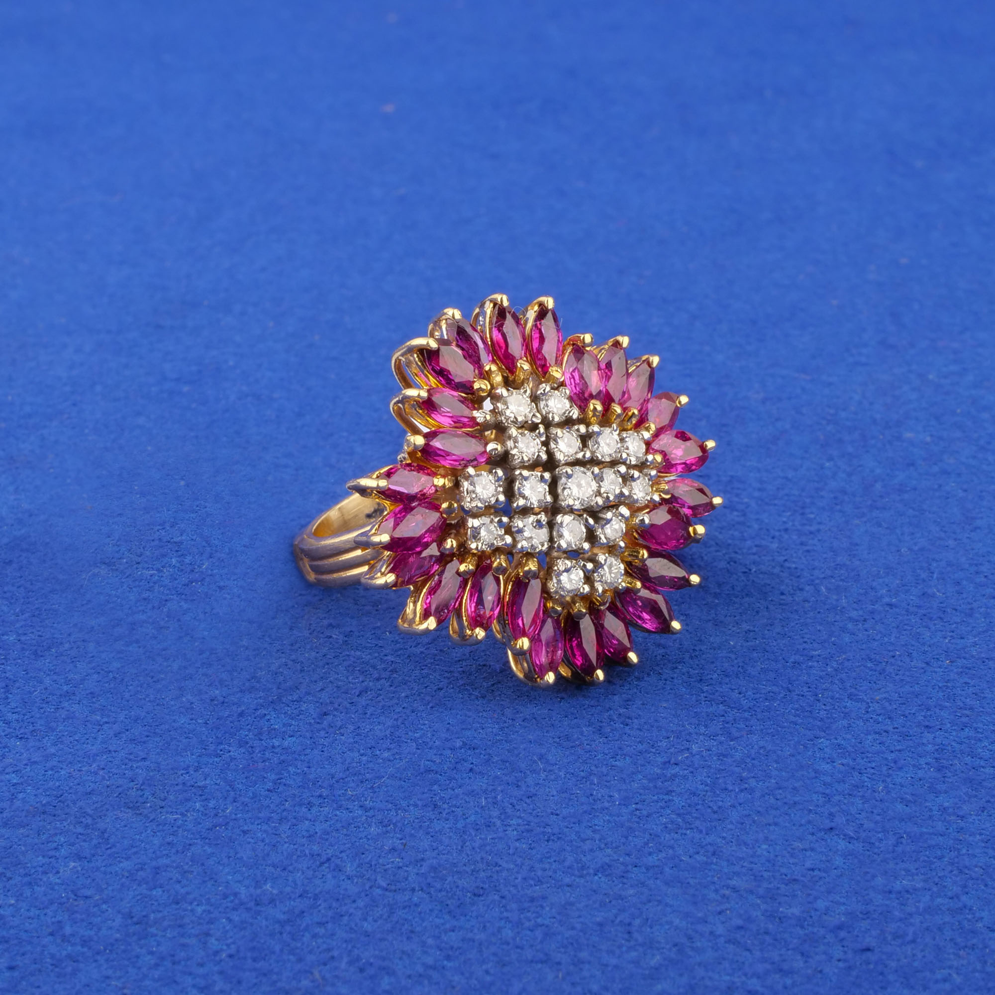 14K Diamond Ruby Ring
