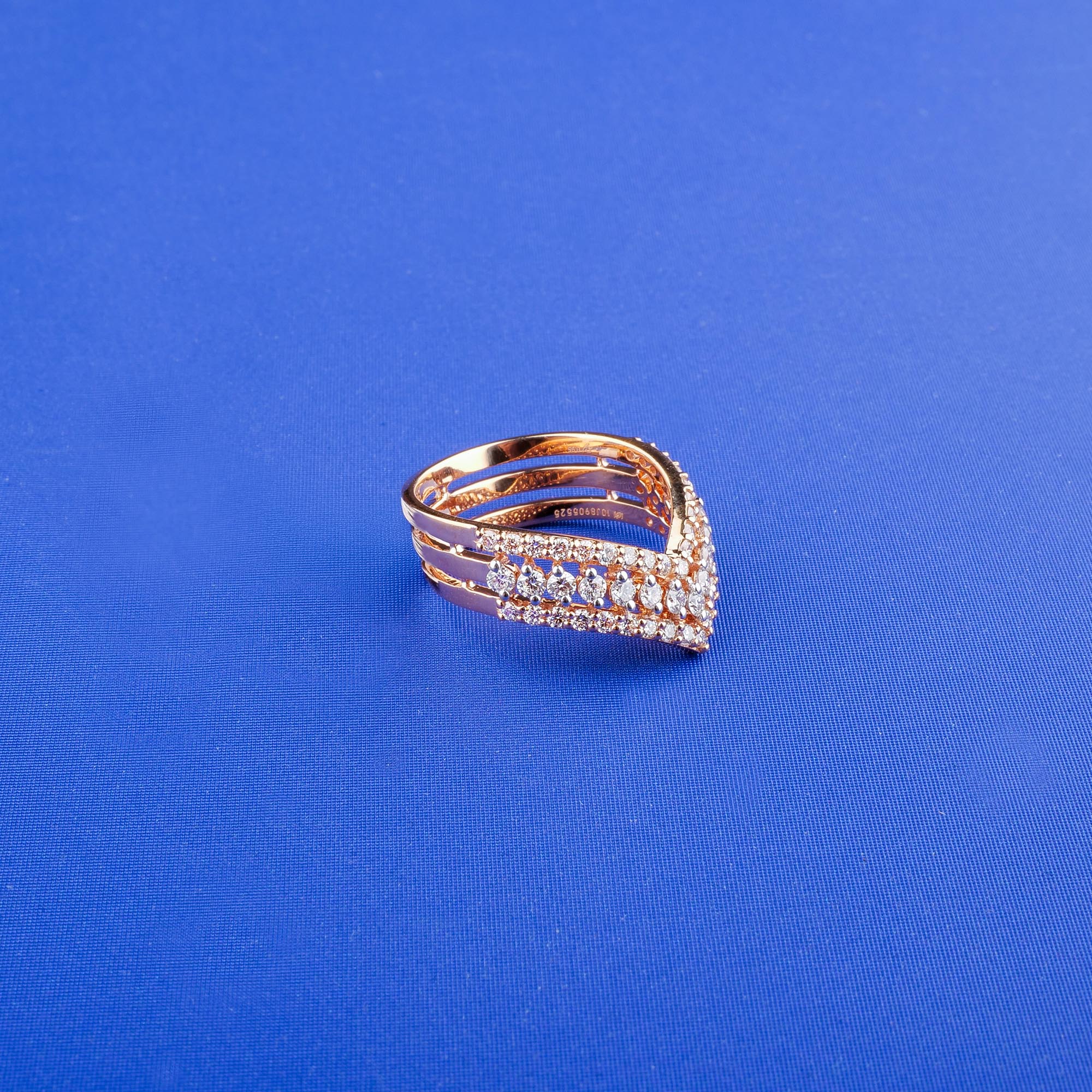 18K Rose Gold Diamond Ring