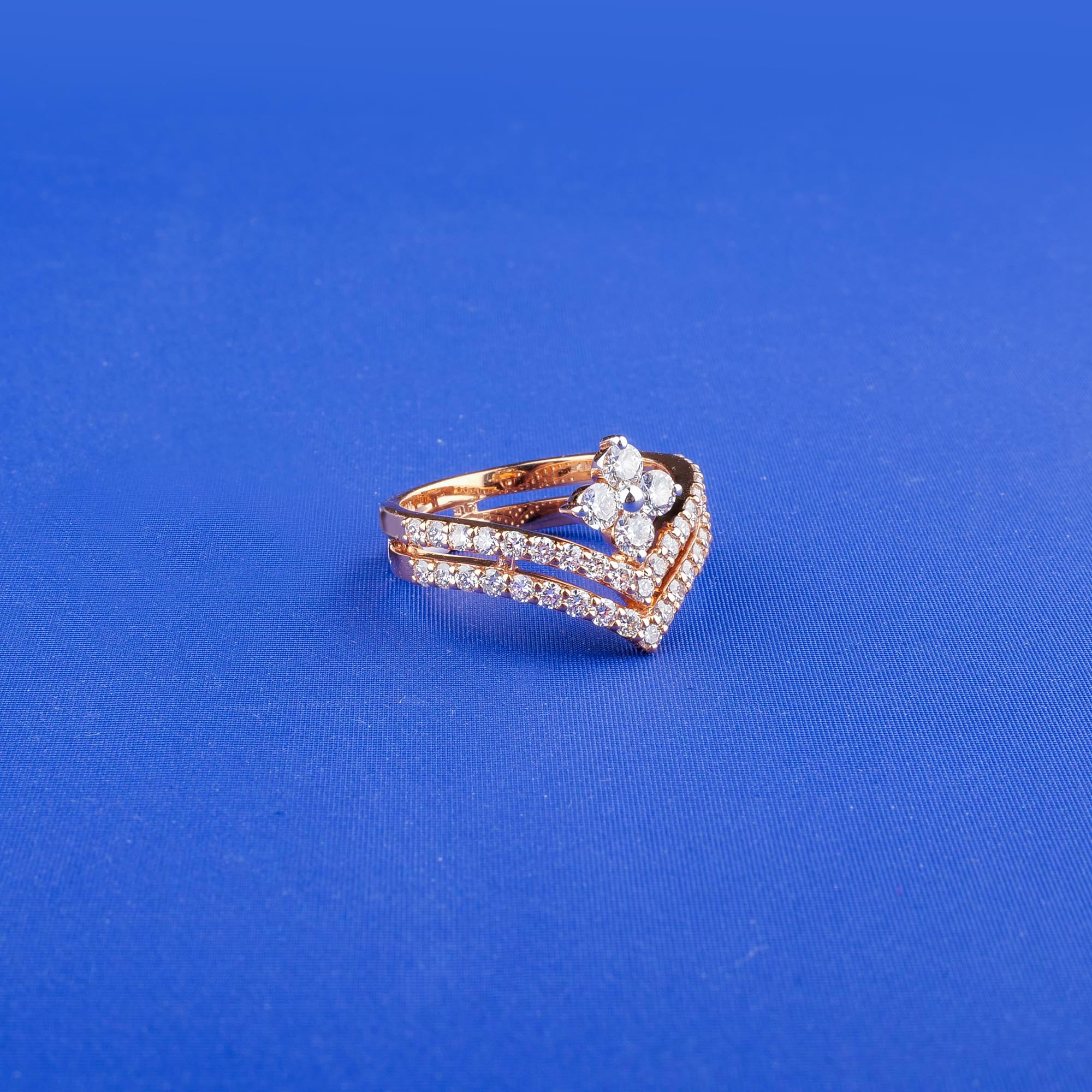 18K Rose Gold Diamond Ring