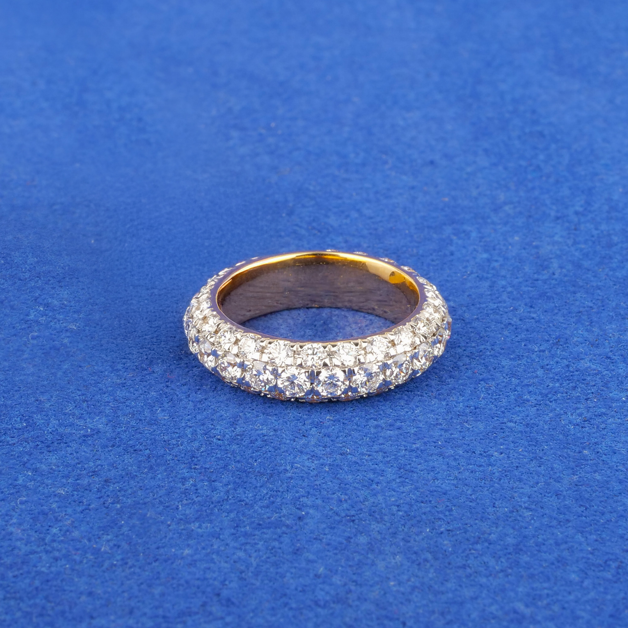18K Yellow Gold Diamond 'Pave' Ring