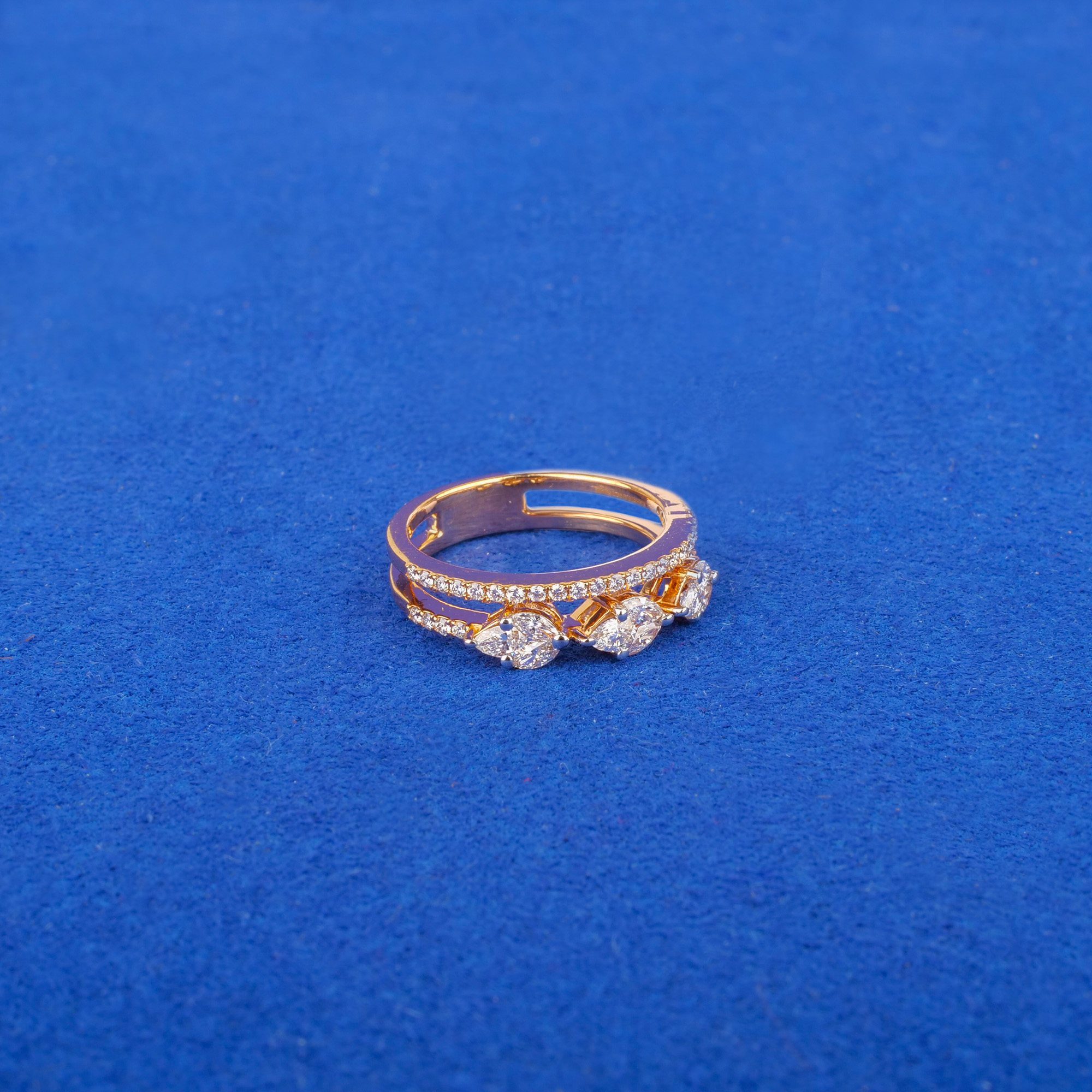18K Rose Gold Diamond Ring