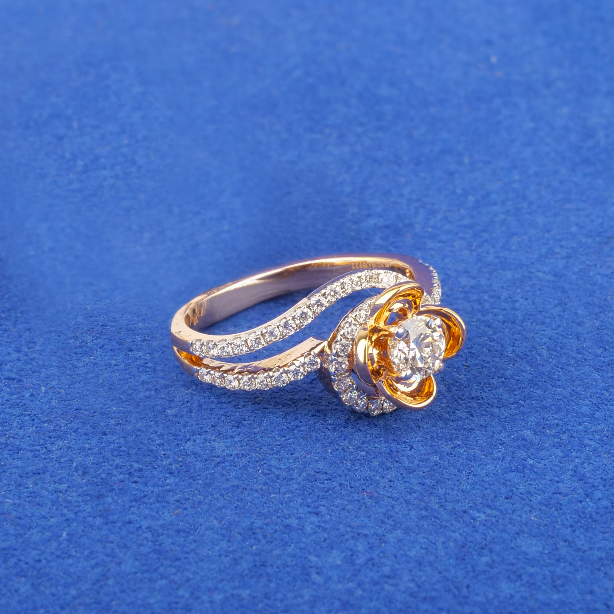 18K Rose Gold Diamond Ring