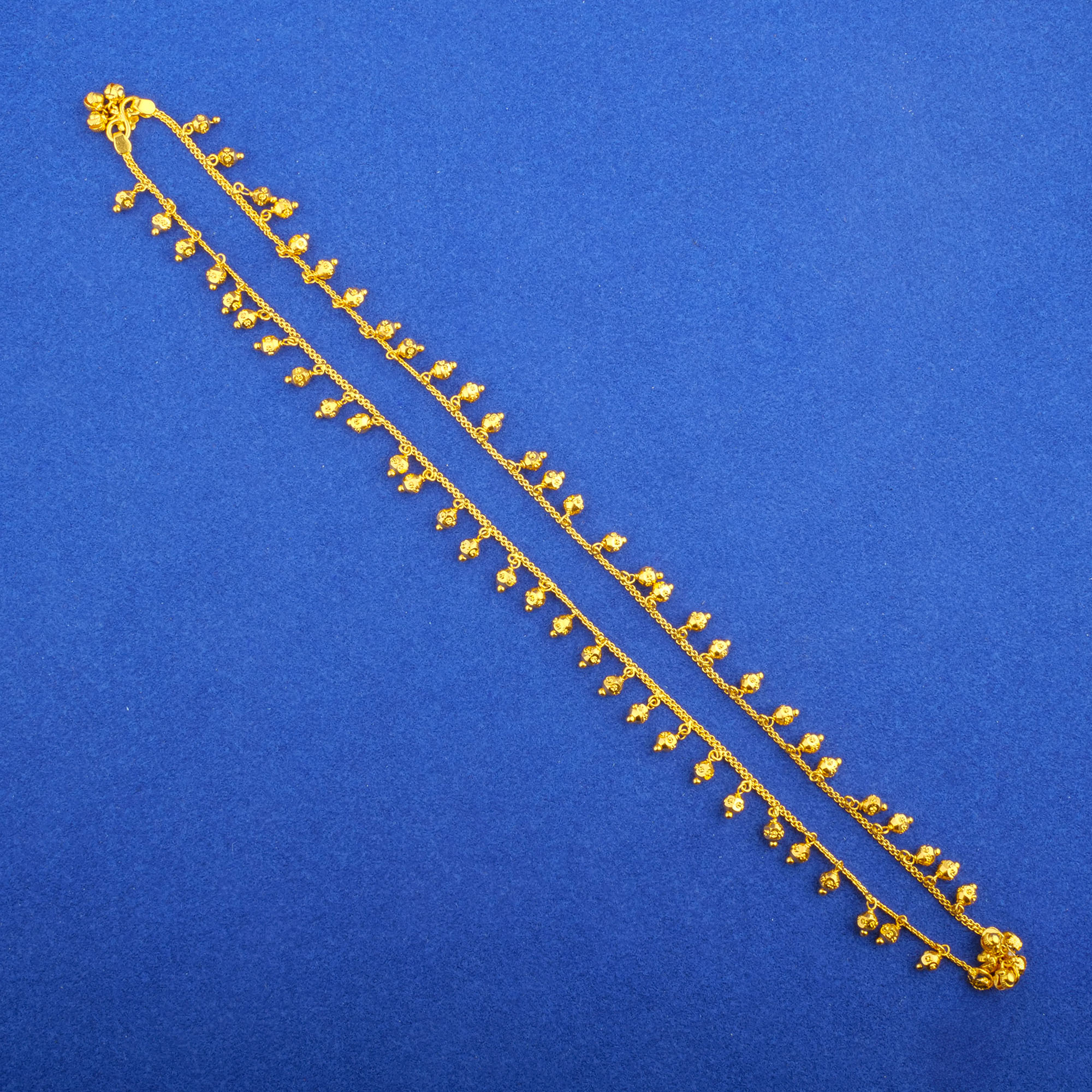 Twenty-Two Karat Gold Anklets Pair