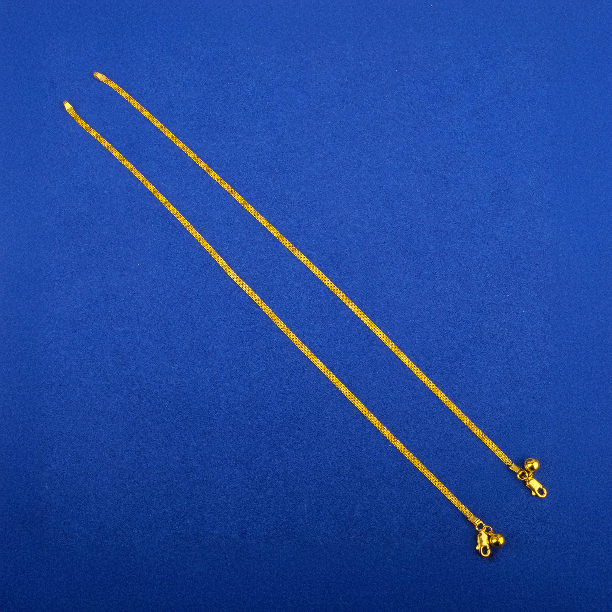 Twenty-Two Karat Gold Anklets (Pair)