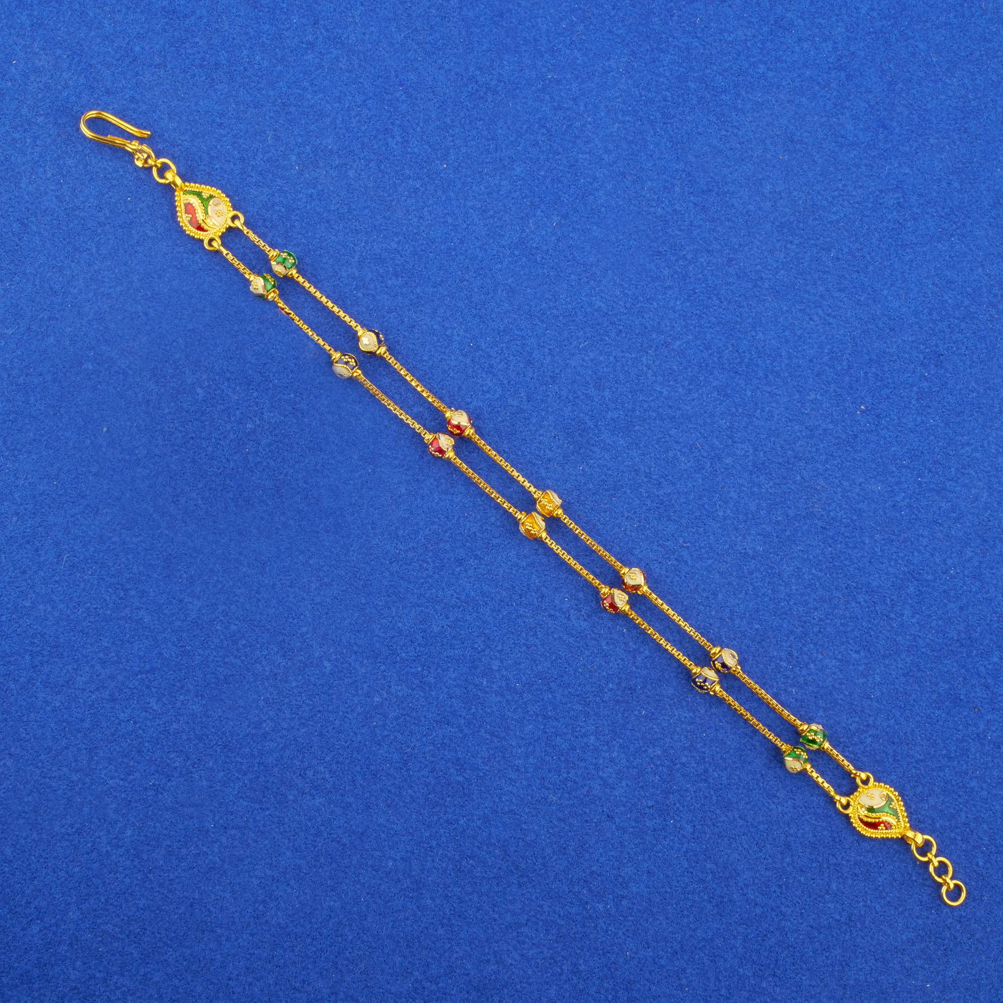 Twenty-Two Karat Minakari Gold Bracelet