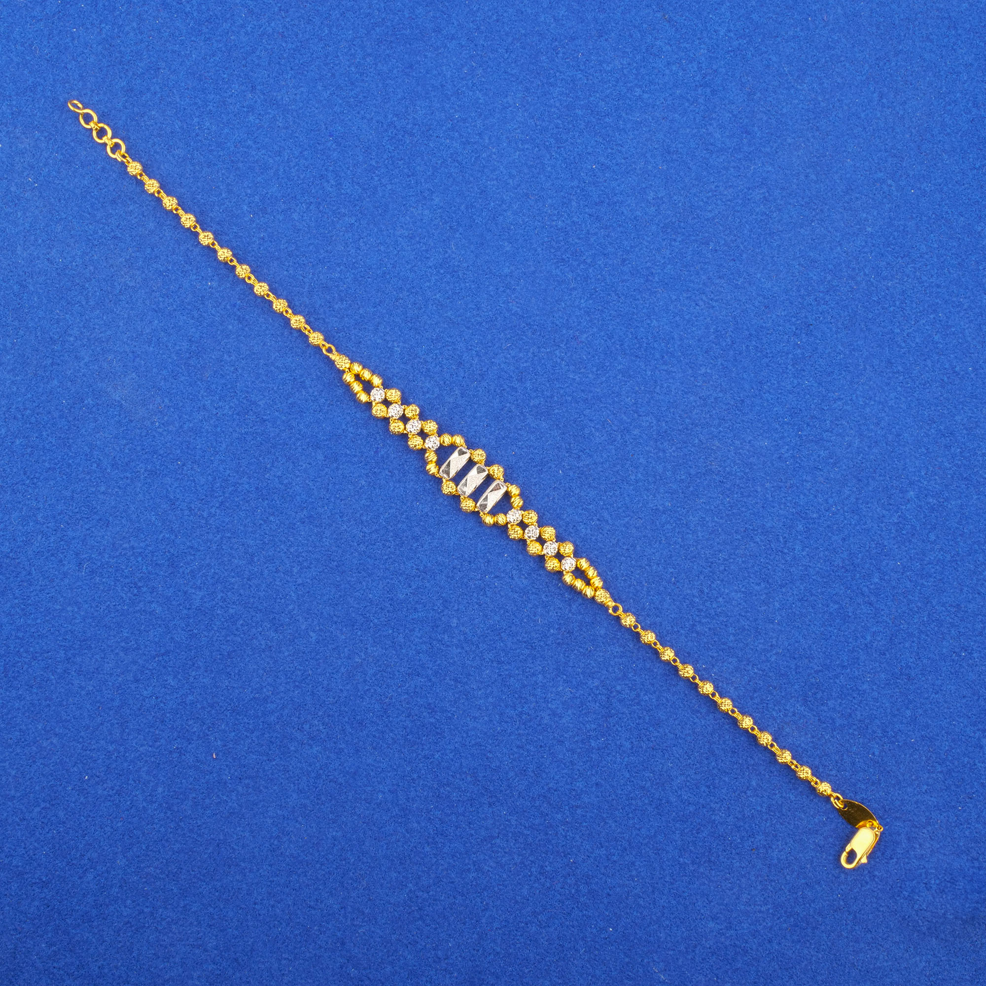Twenty-Two Karat Two-Tone Gold Bracelet