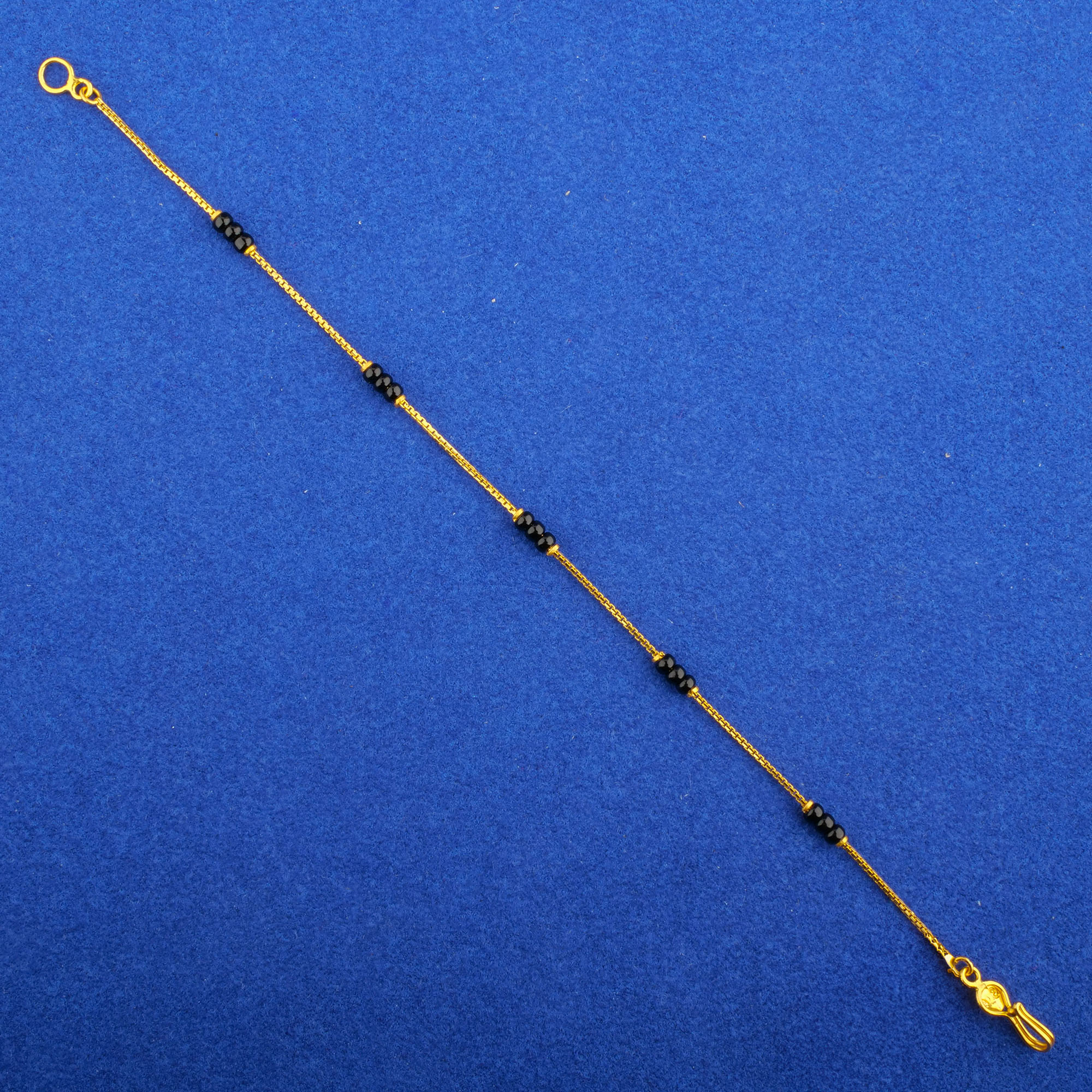 Twenty-Two Karat Gold Blackbead Bracelet