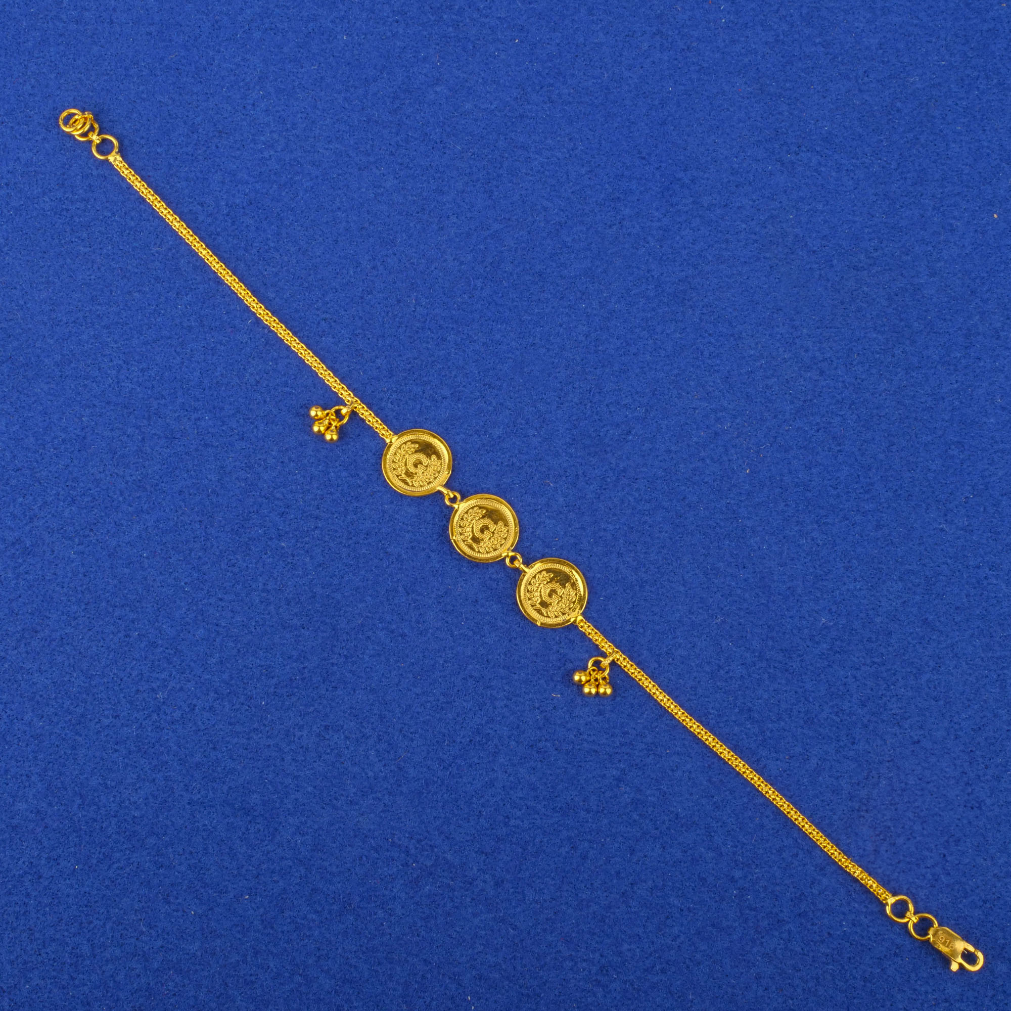 Twenty-Two Karat Gold 'Coin' Bracelet