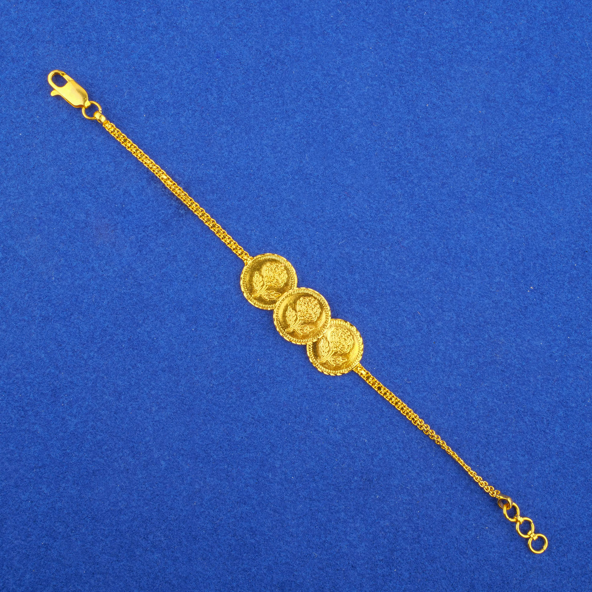 Twenty-Two Karat Gold 'Coin' Bracelet