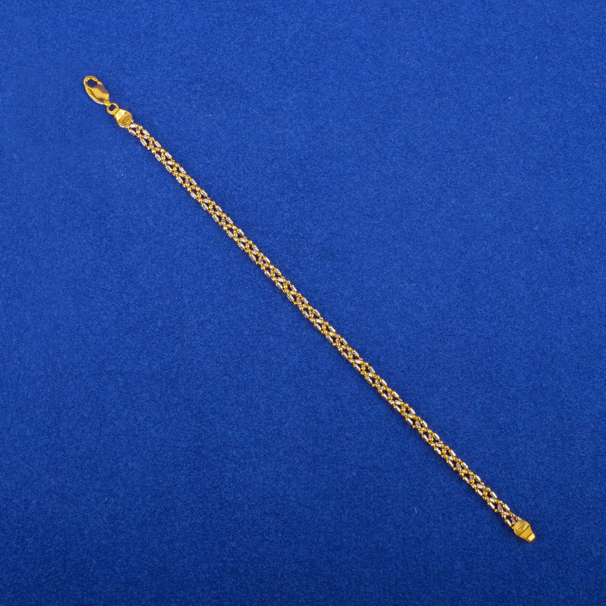 Twenty-Two Karat Two-Tone Gold 'Beaded' Bracelet