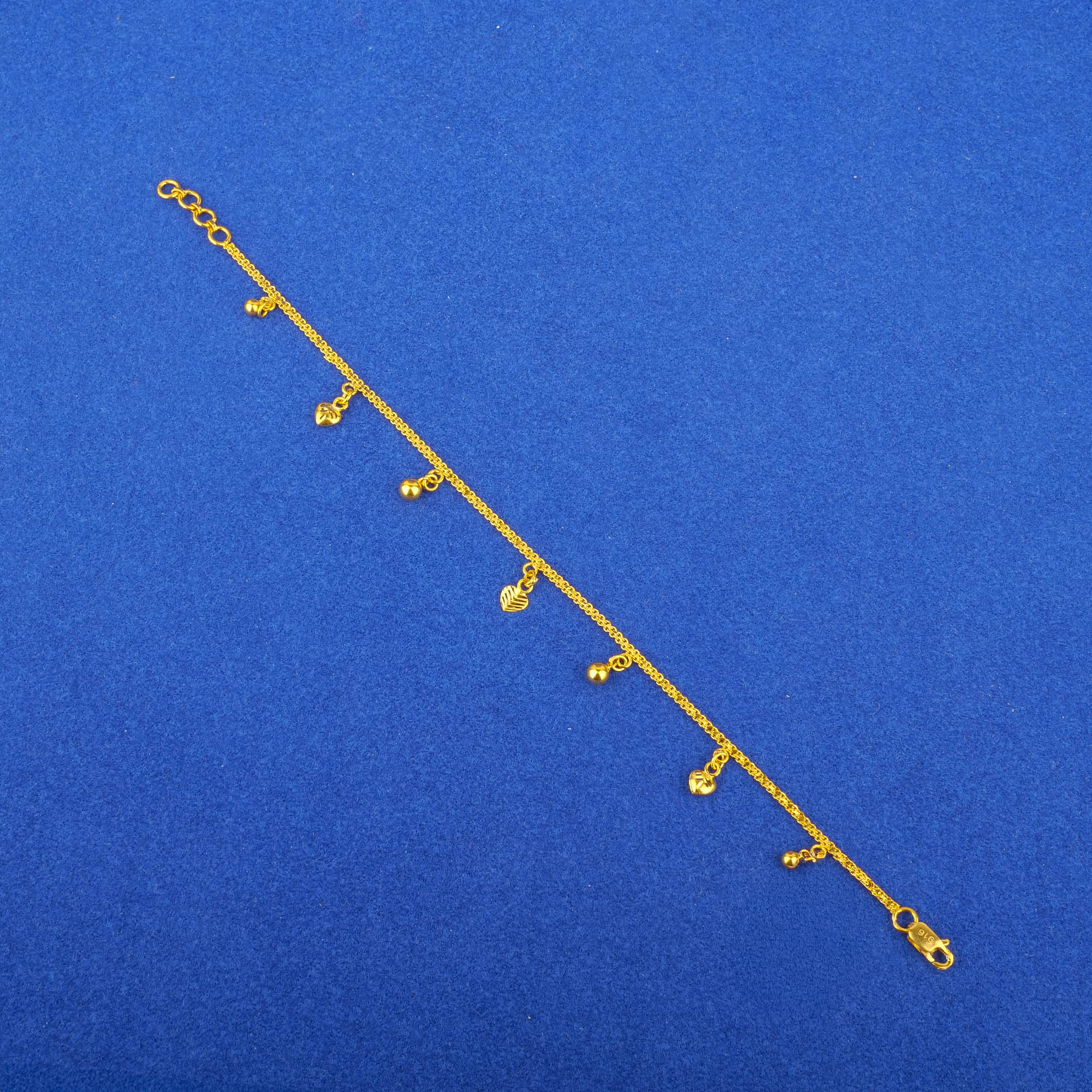 22K Gold 'Charm' Bracelet