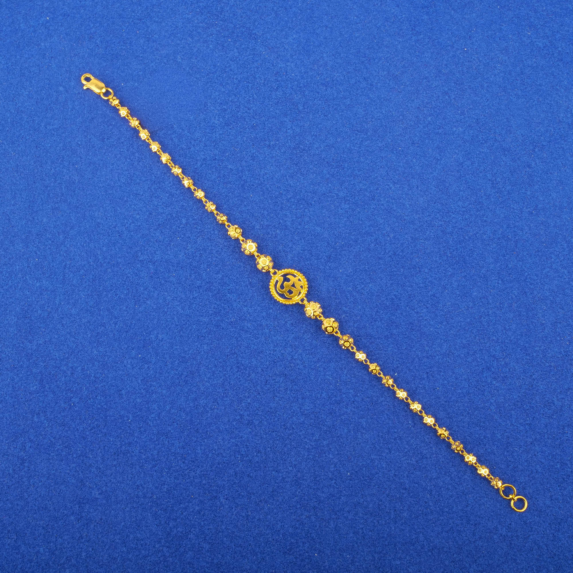 22K Gold 'Om' Bracelet