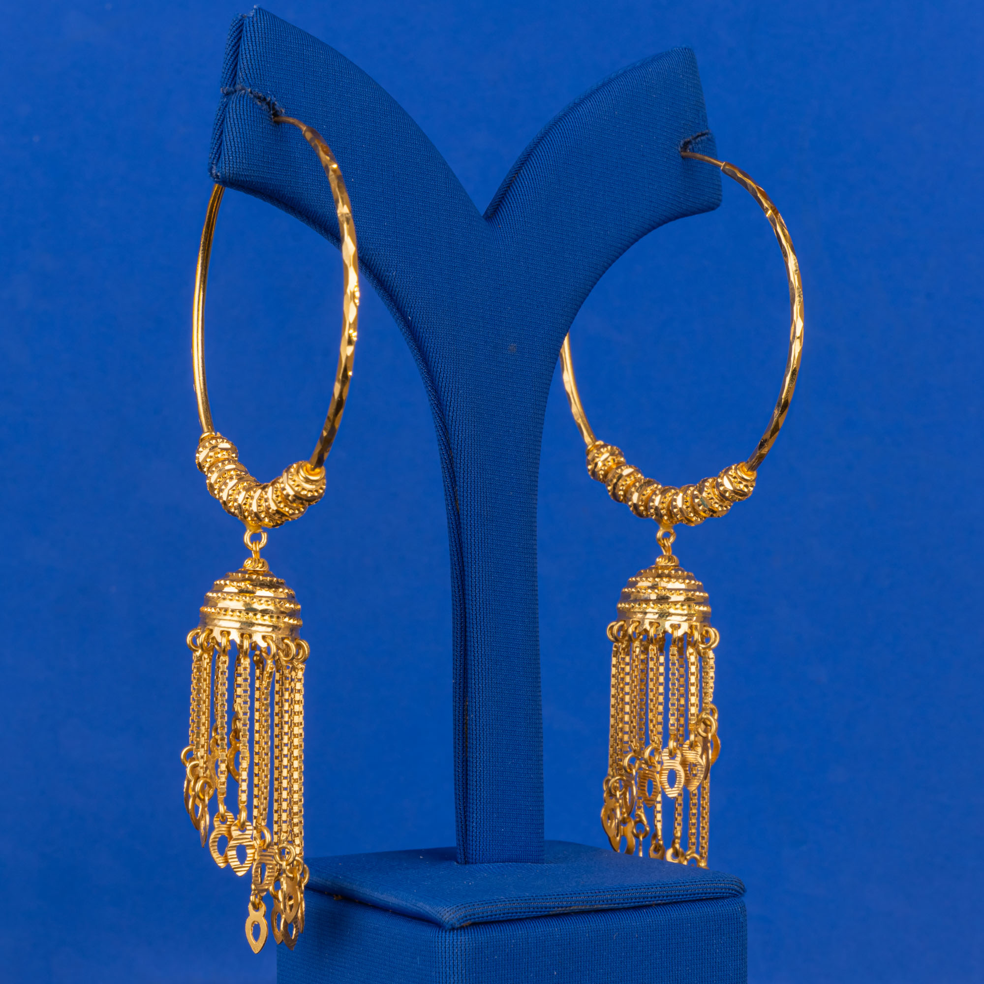 Exotic 22K Gold Handmade Bali Earrings