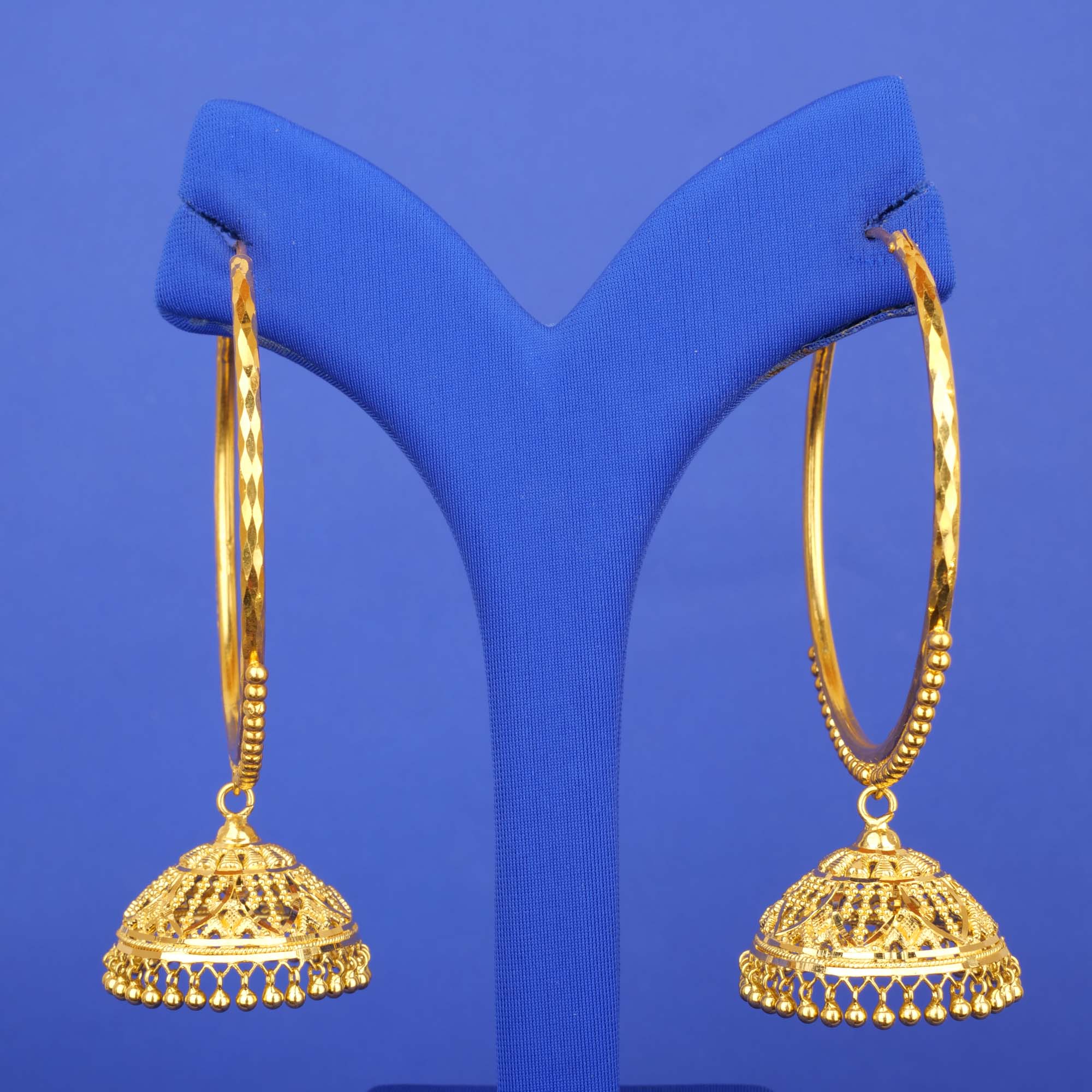 22K Gold 'Jhumka' Bali Earrings