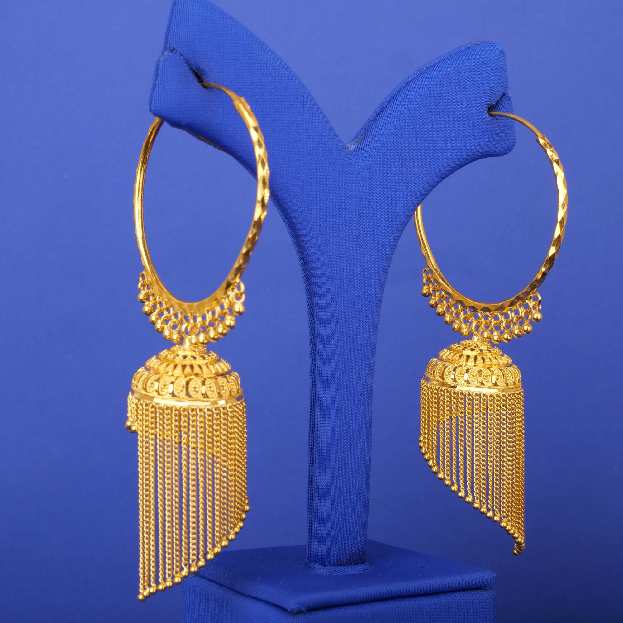 22K Gold 'Jhumka' Bali Earrings