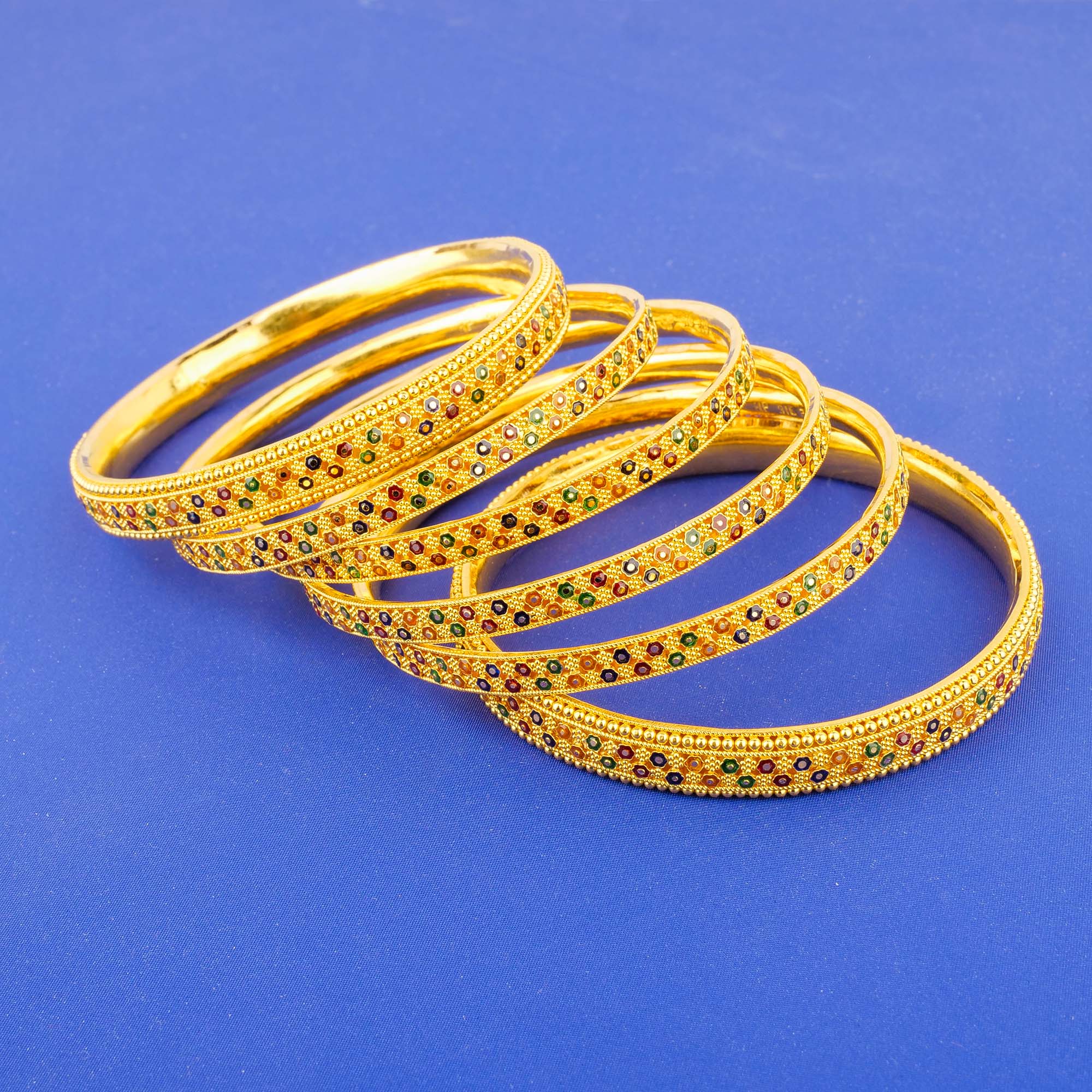 22K Gold Minakari Bangles