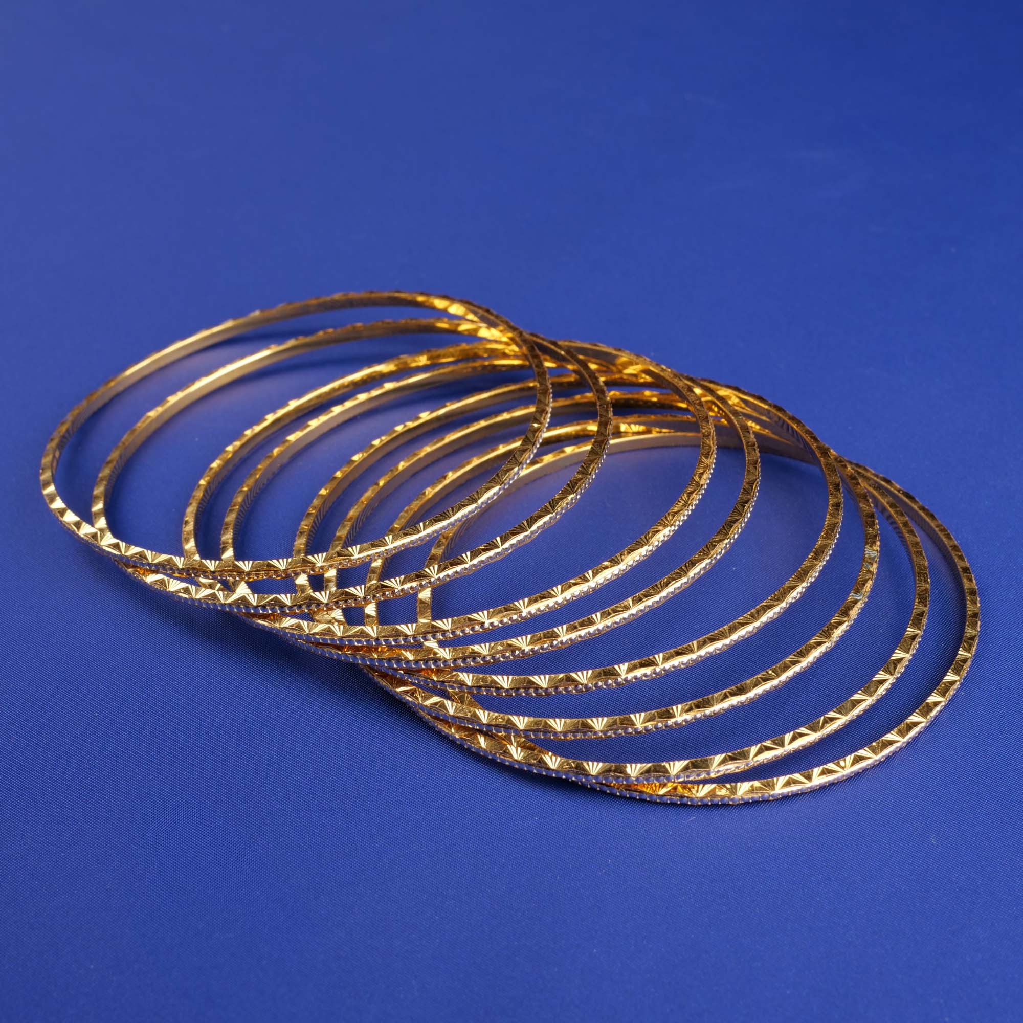 22K Gold Two-Tone Bangles