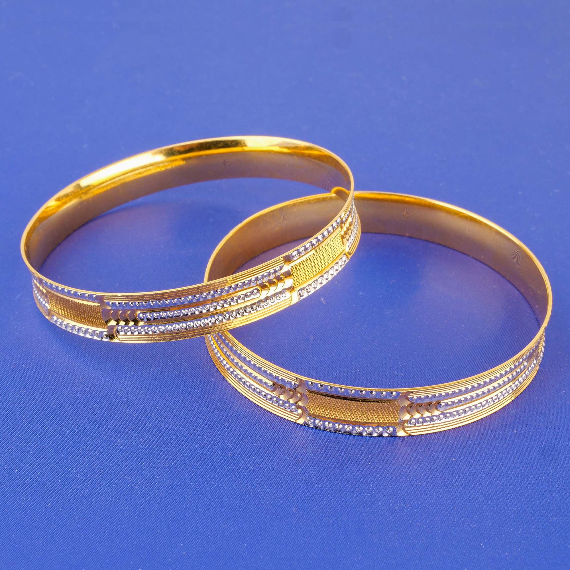 22K Gold Two-Tone Bangles