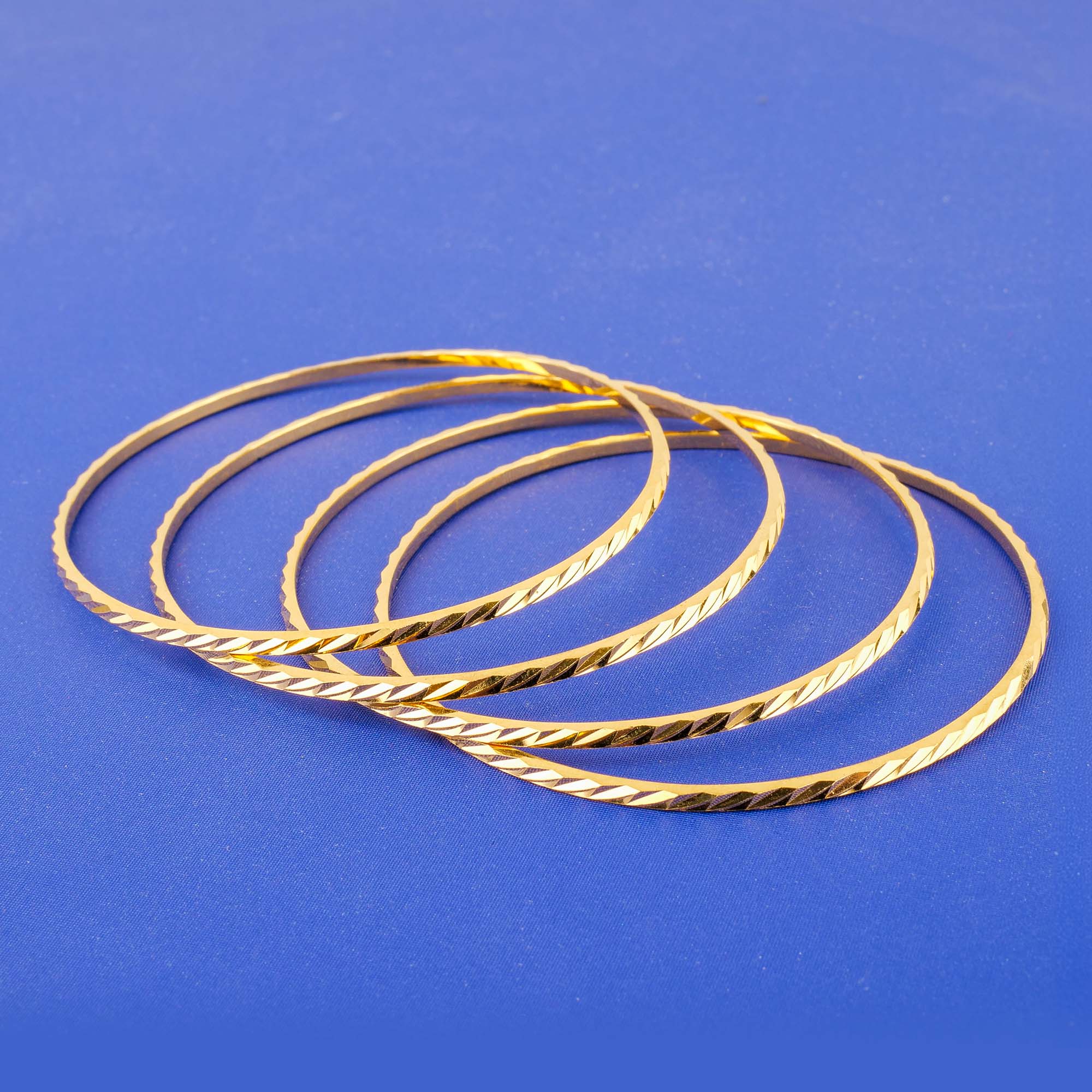 22K Gold Two-Tone Bangles