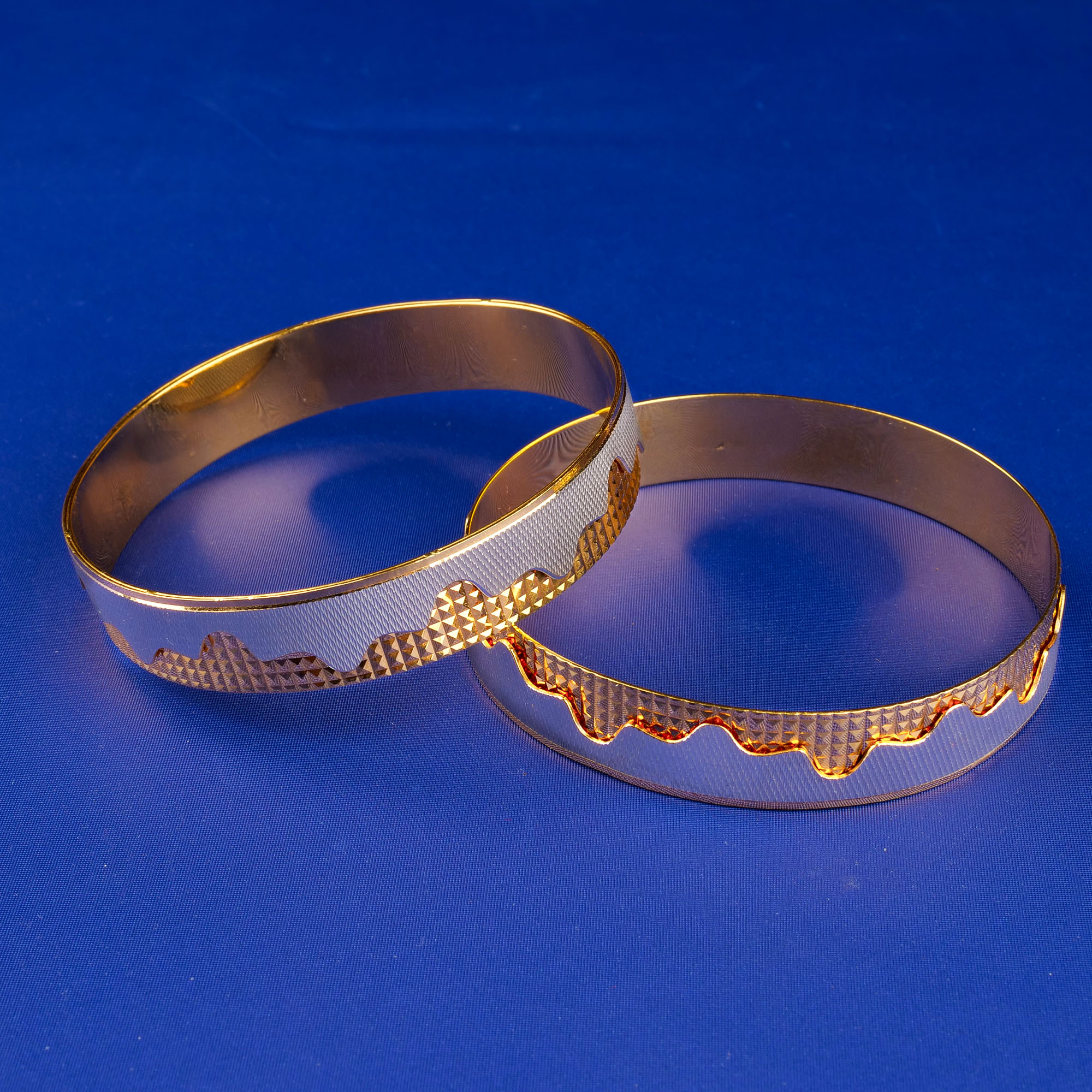 22K Gold Two-Tone Bangles