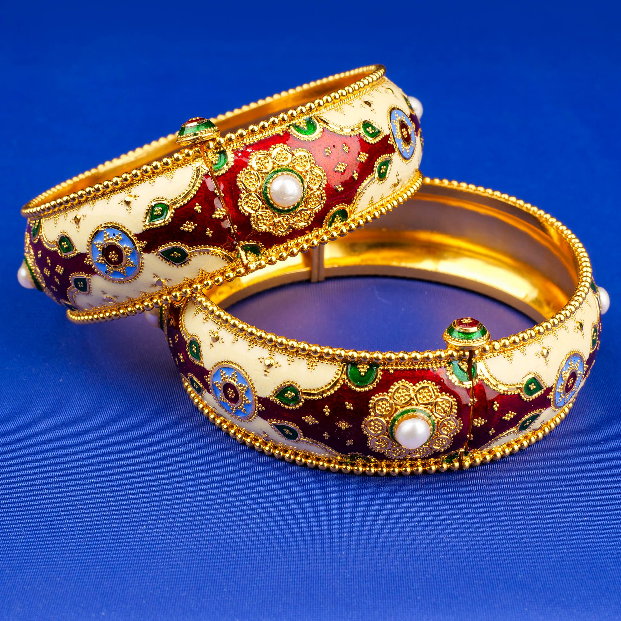 22K Gold Minakari Bangles