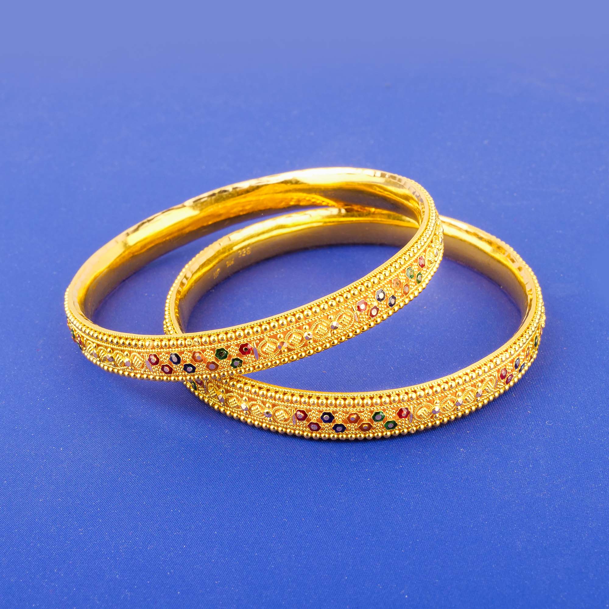 22K Gold Minakari Bangles