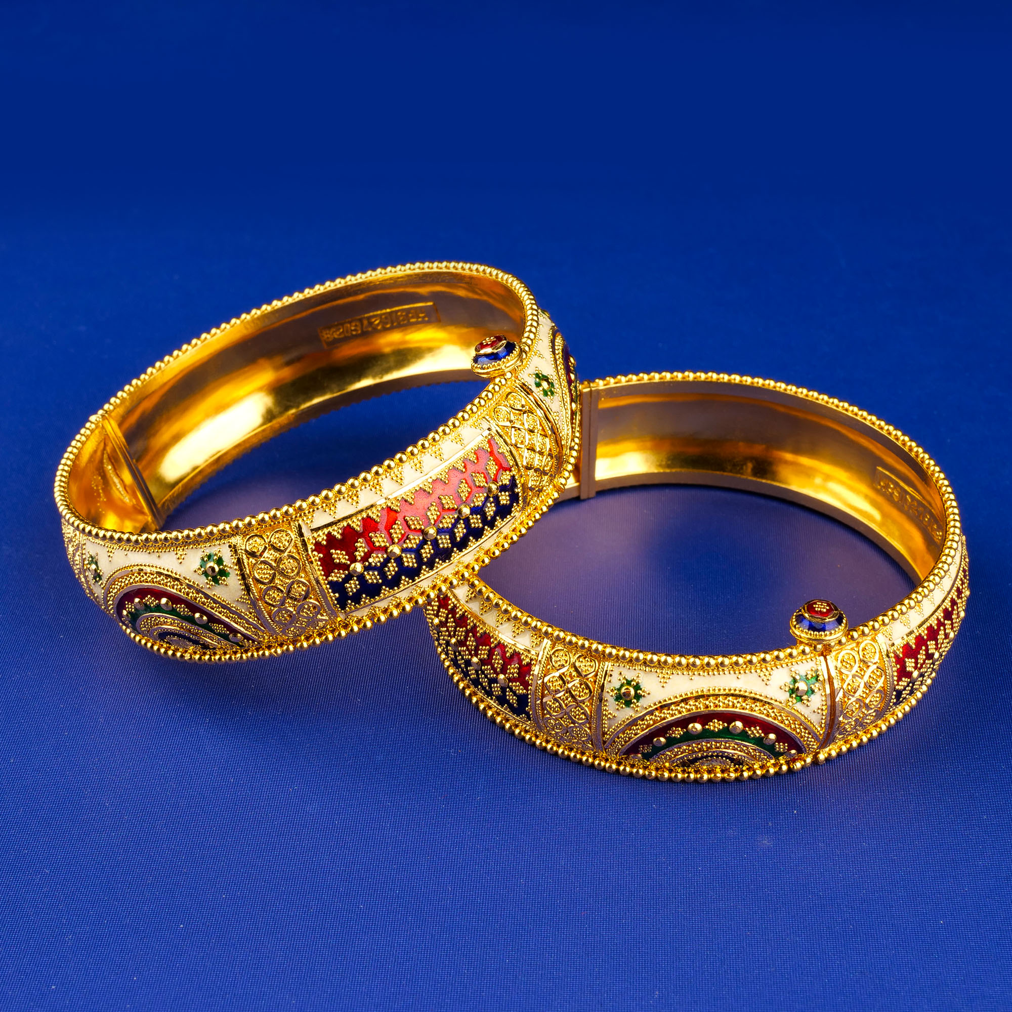 22K Gold Minakari Bangles