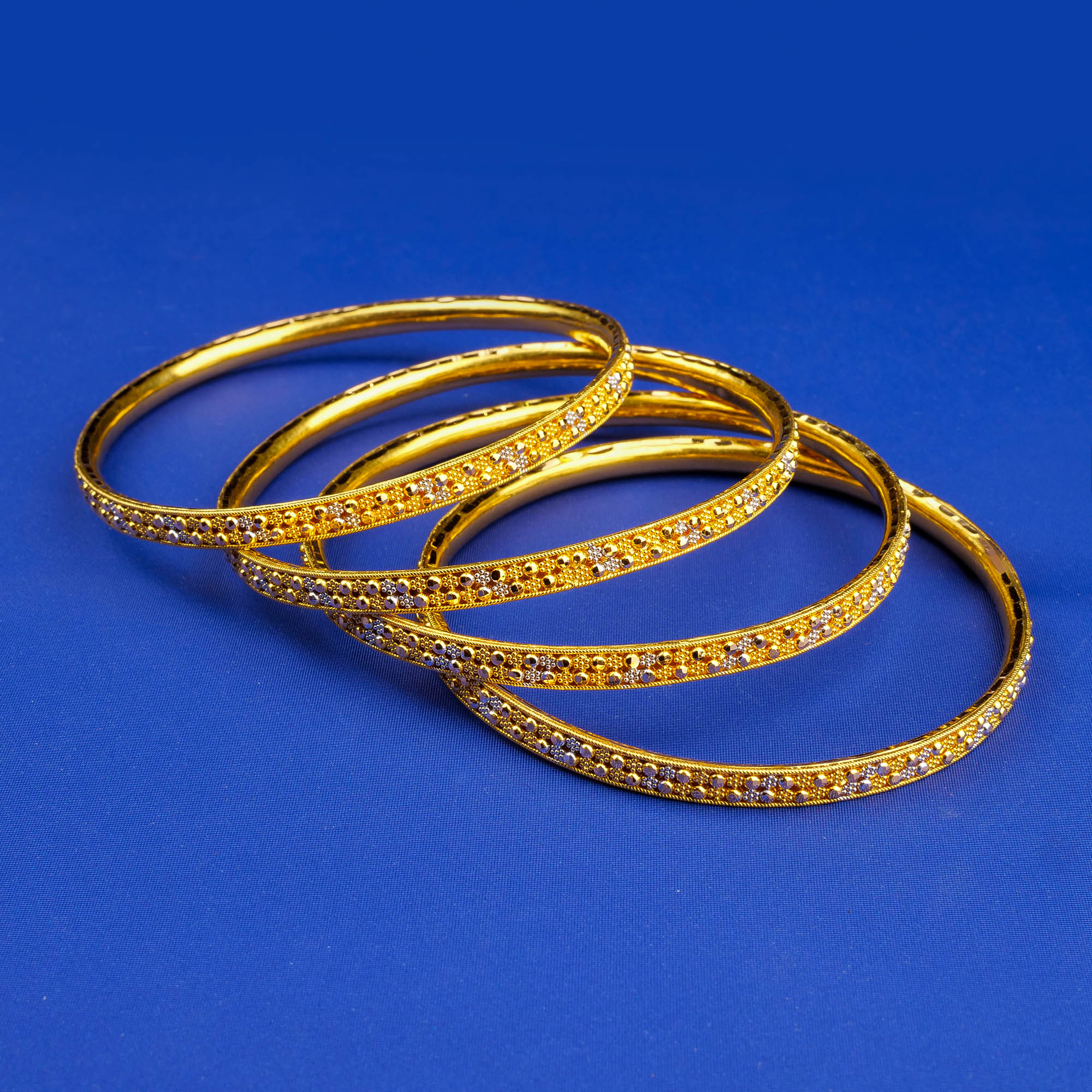 22k Gold Two-Tone Bangles