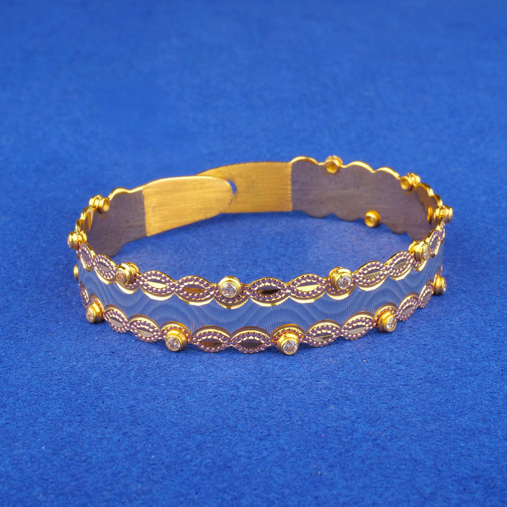 22K Two-Tone Gold Bangle/Bracelet