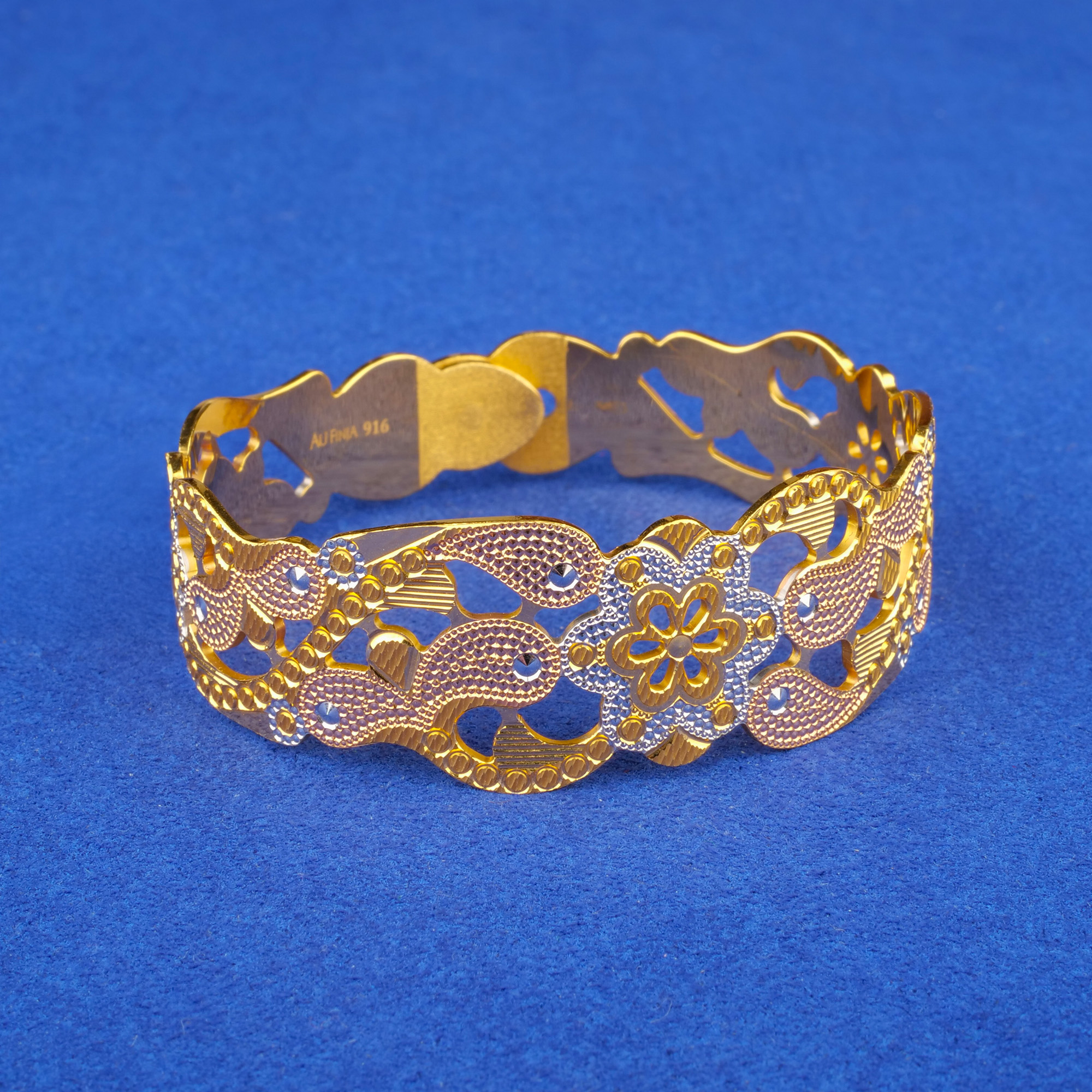 22K Tri-Color Gold Bangle/Bracelet