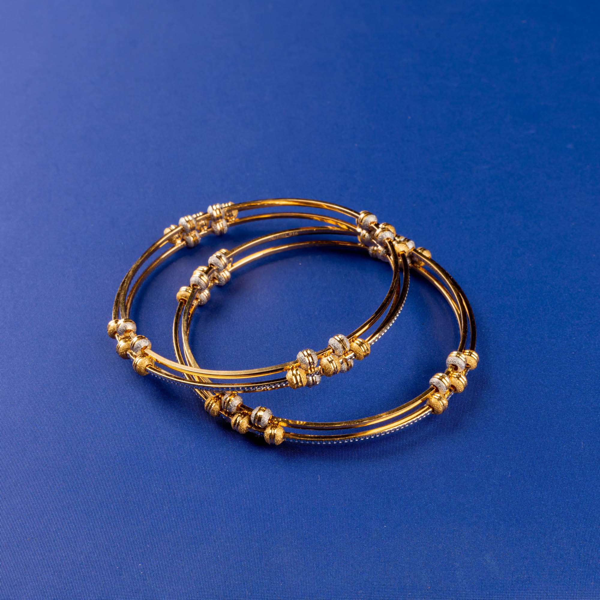 Sweet Confections: Handmade 22K Two-Tone Gold Bangles
