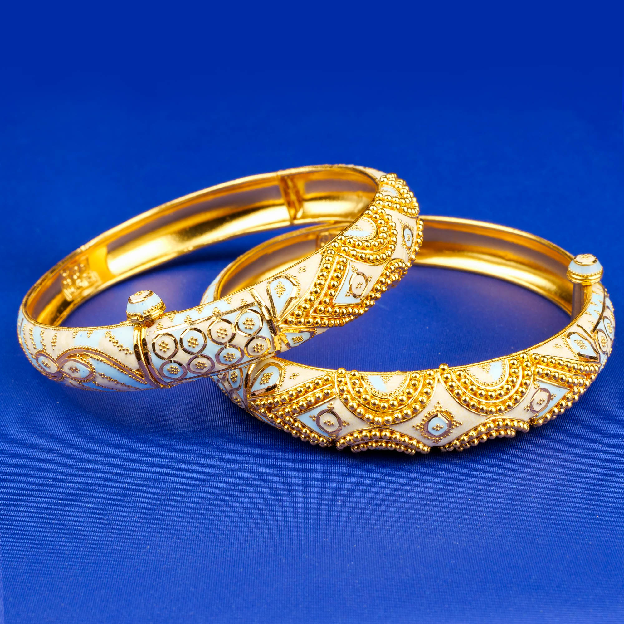 22K Minakari Gold Bangle Pair