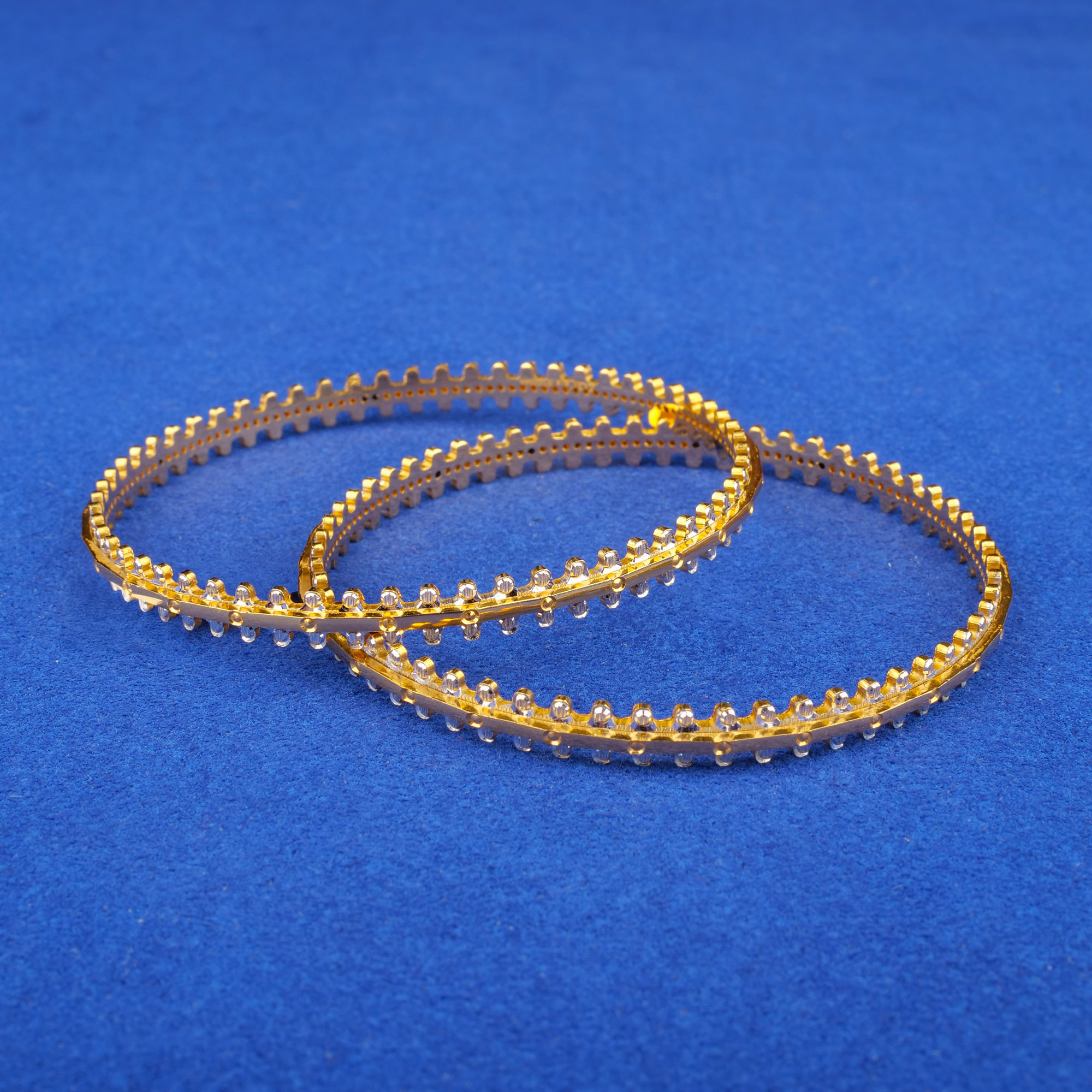 22K Two-Tone Gold Bangles