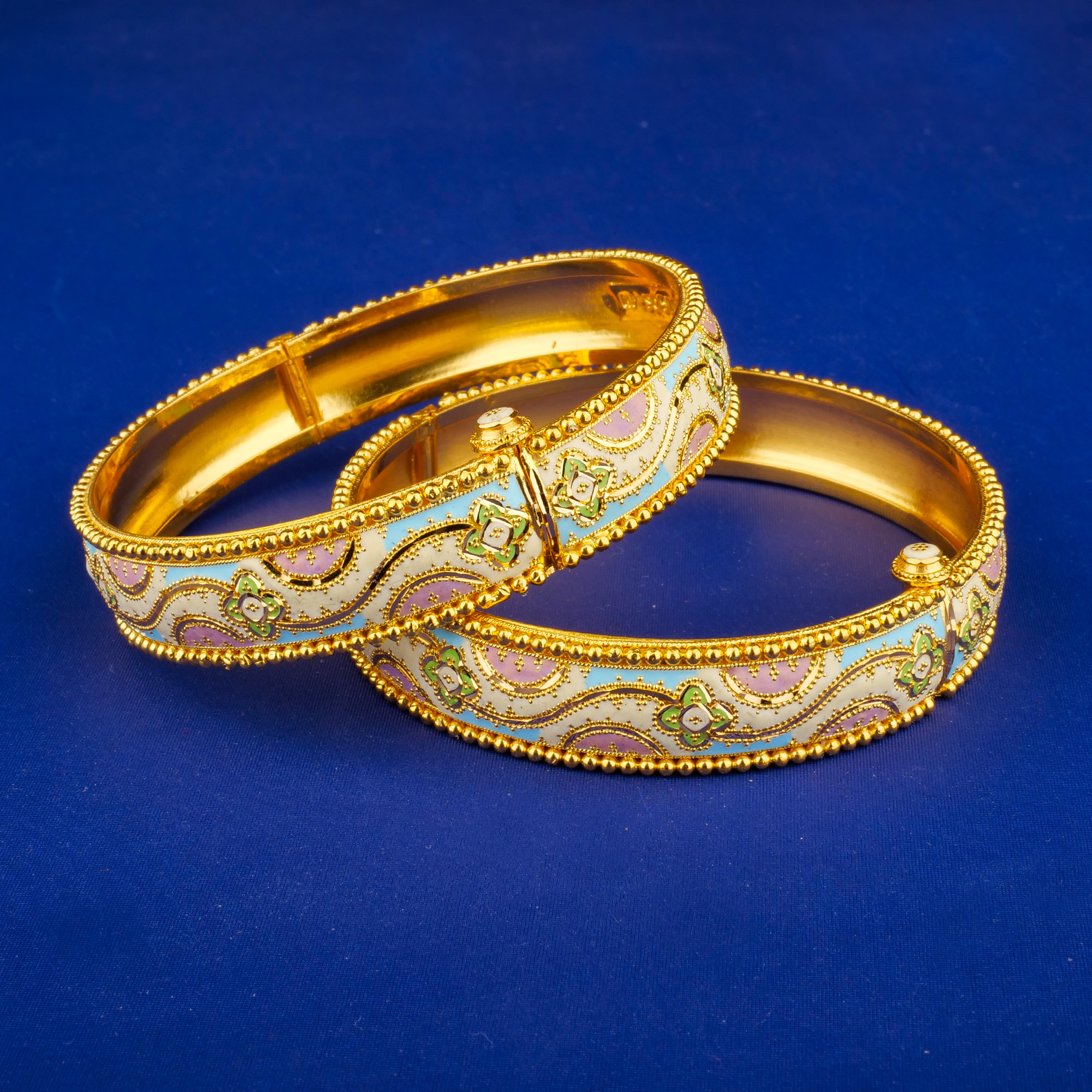 22K Minakari Gold Bangles