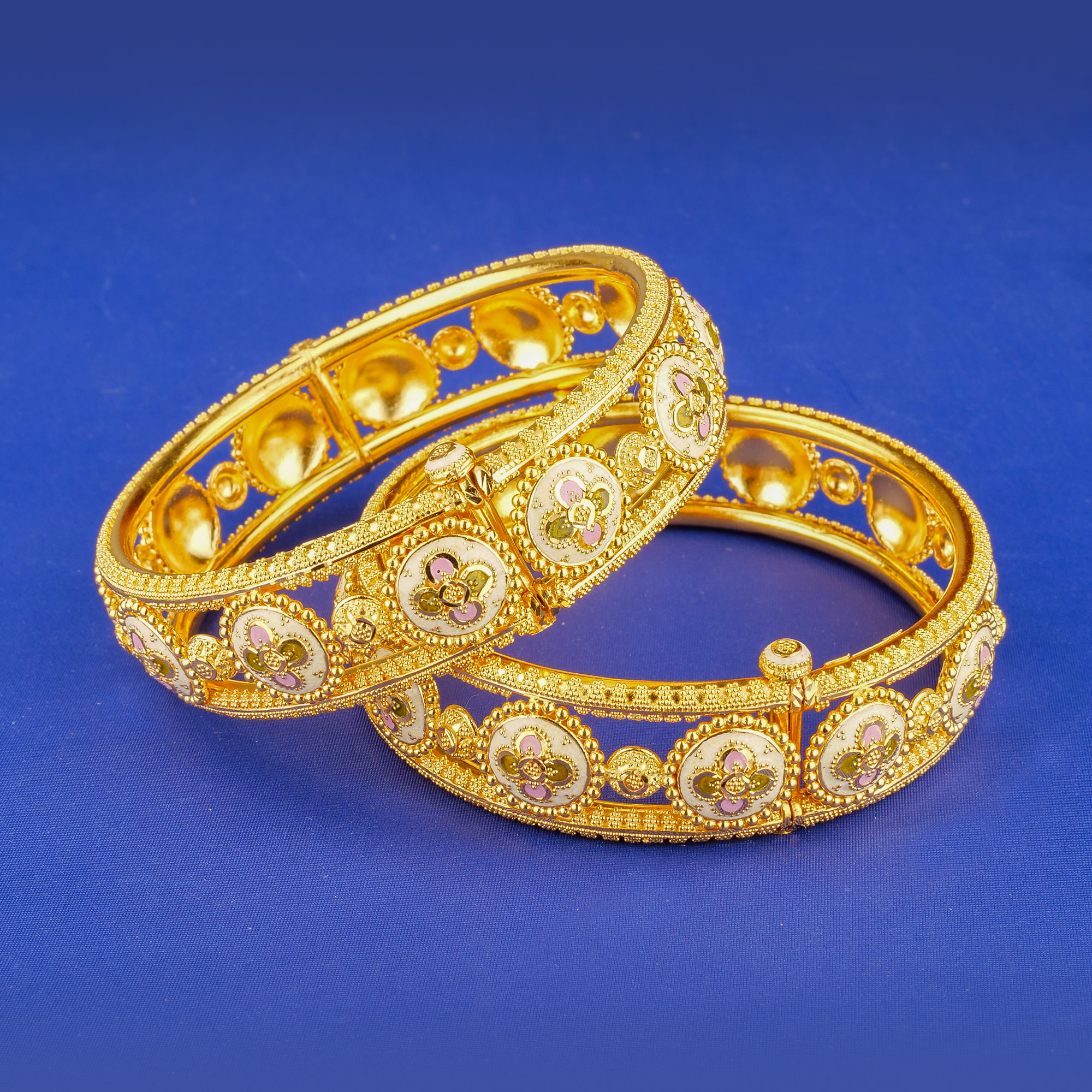 22K Minakari Gold Bangles