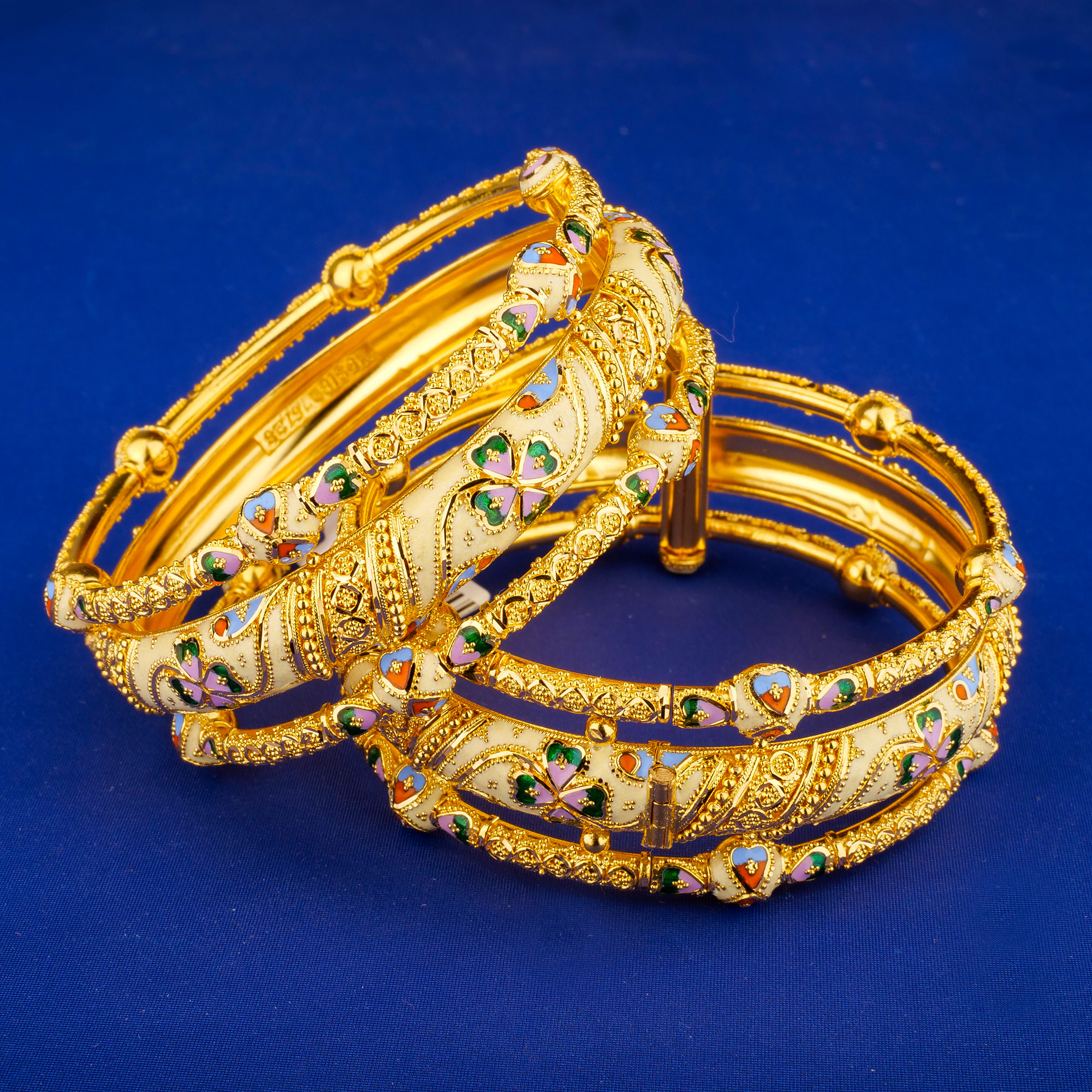 22K Minakari Gold Bangles