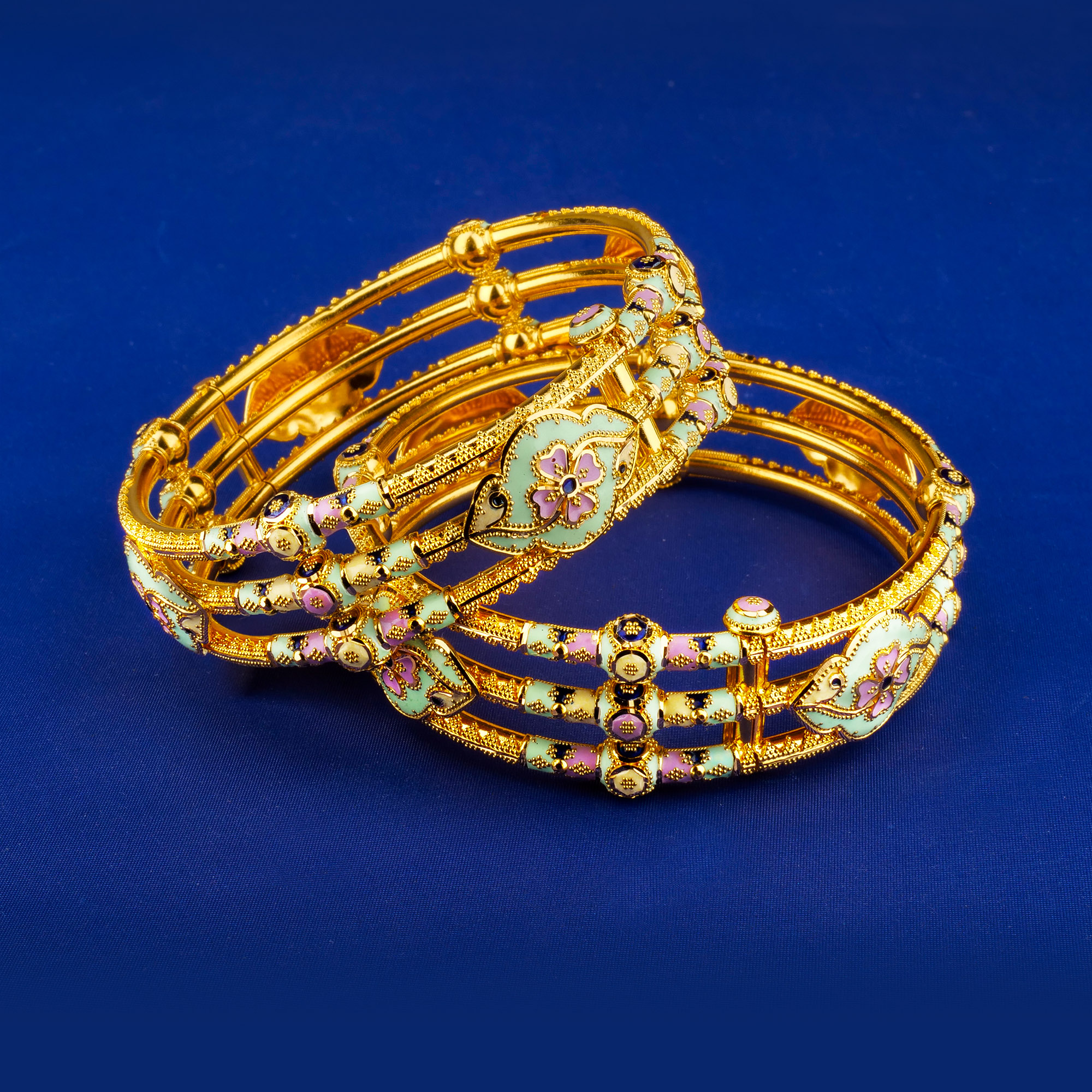 22K Minakari Gold Bangles